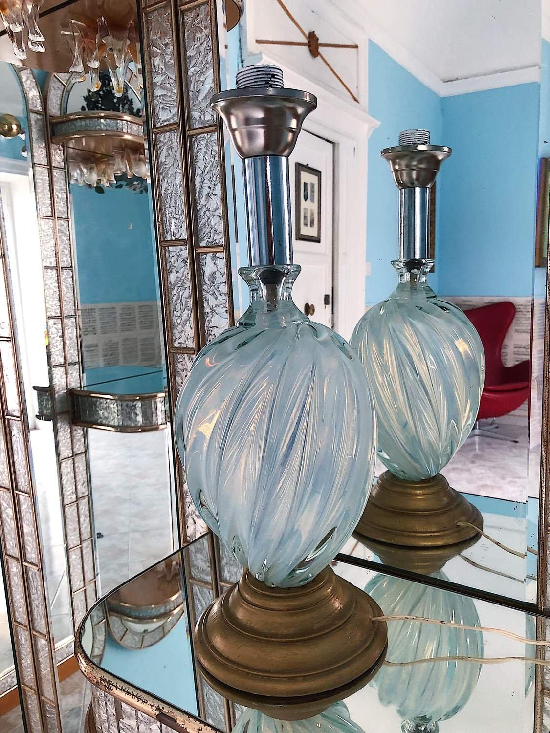 Tischlampe aus Muranoglas von Barovier & Toso aus den 1960er Jahren (20. Jahrhundert) im Angebot