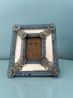 1960s murano glass table photo frame with mirror glass