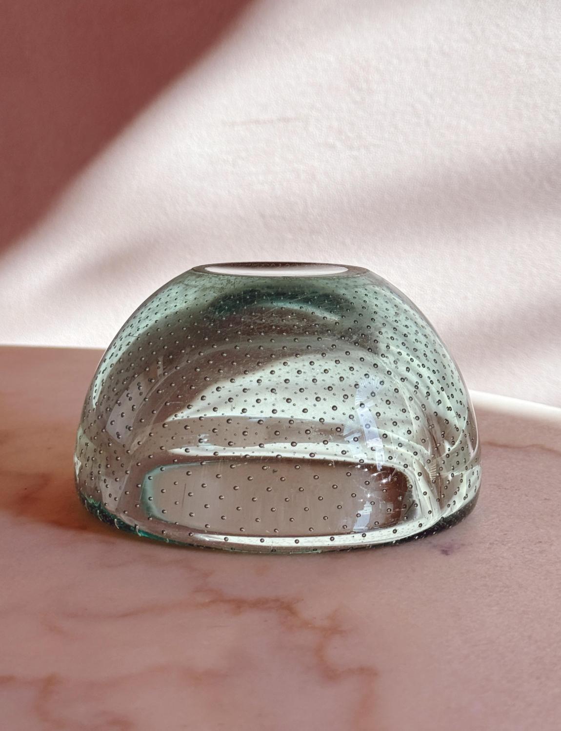 Bol en verre de Murano turquoise des années 1960 1