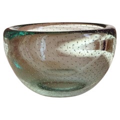 Bol en verre de Murano turquoise des années 1960