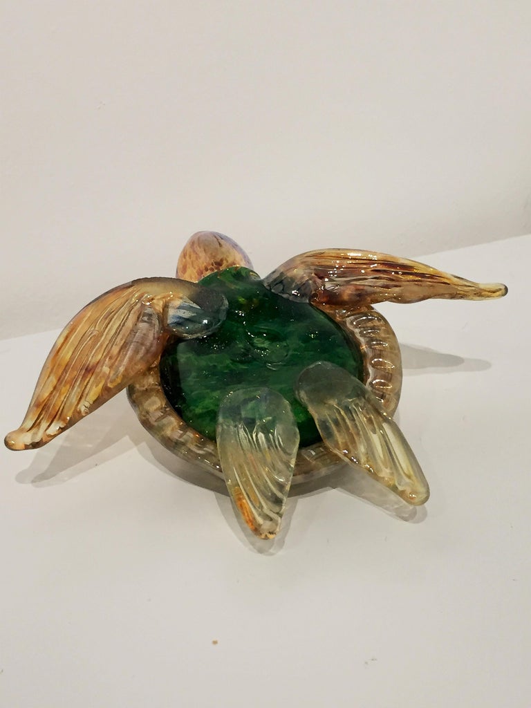 large murano glass turtle