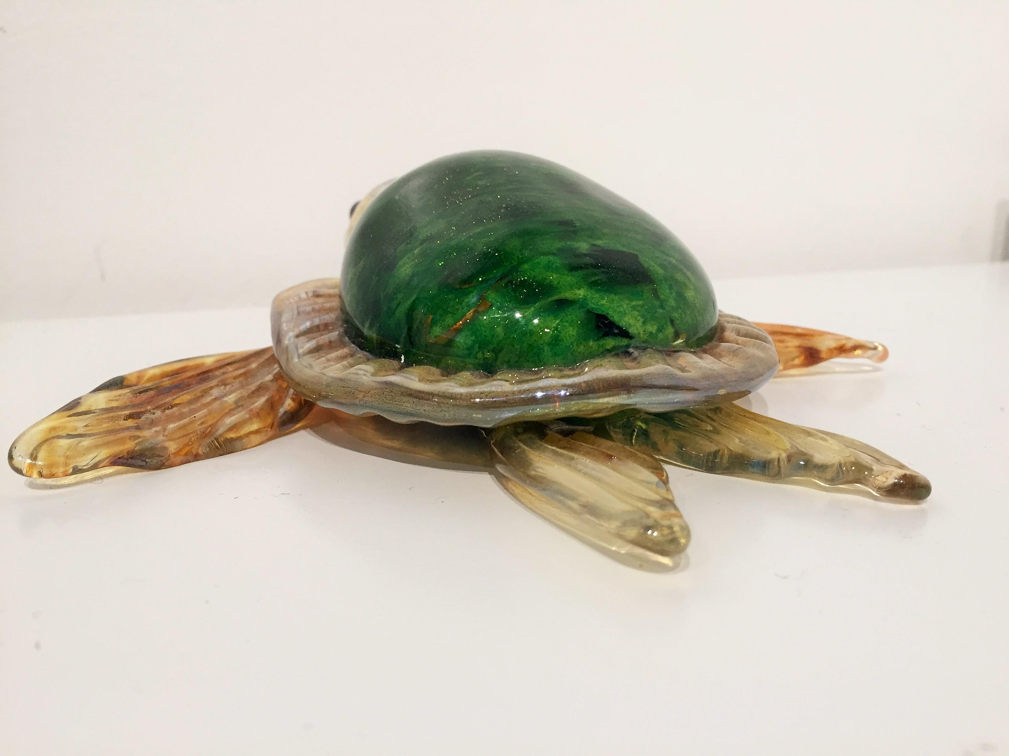 20th Century 1960s Murano Glass Turtle