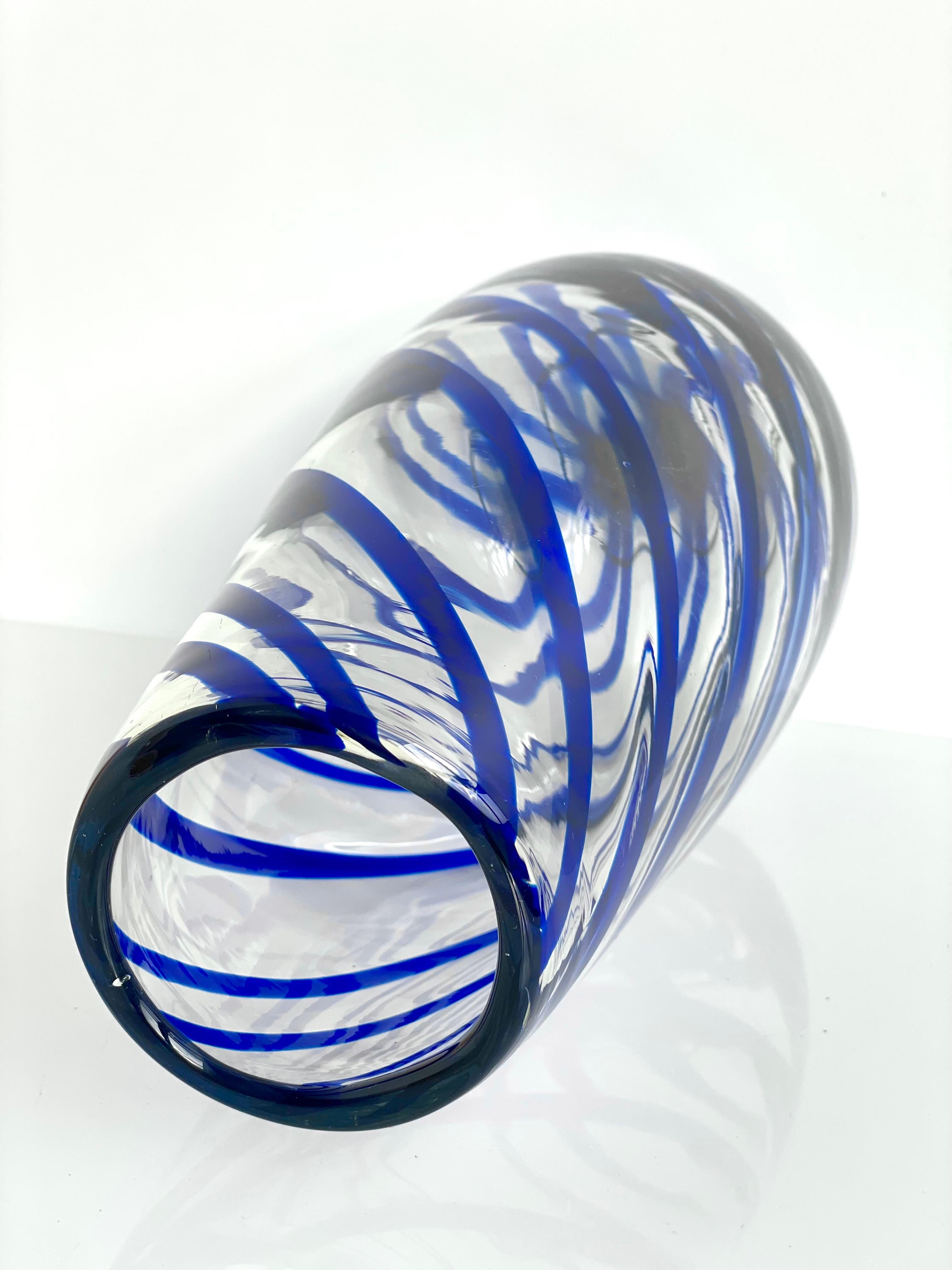 1960er Murano Glas Vase (Handgefertigt) (Italienisch) im Angebot