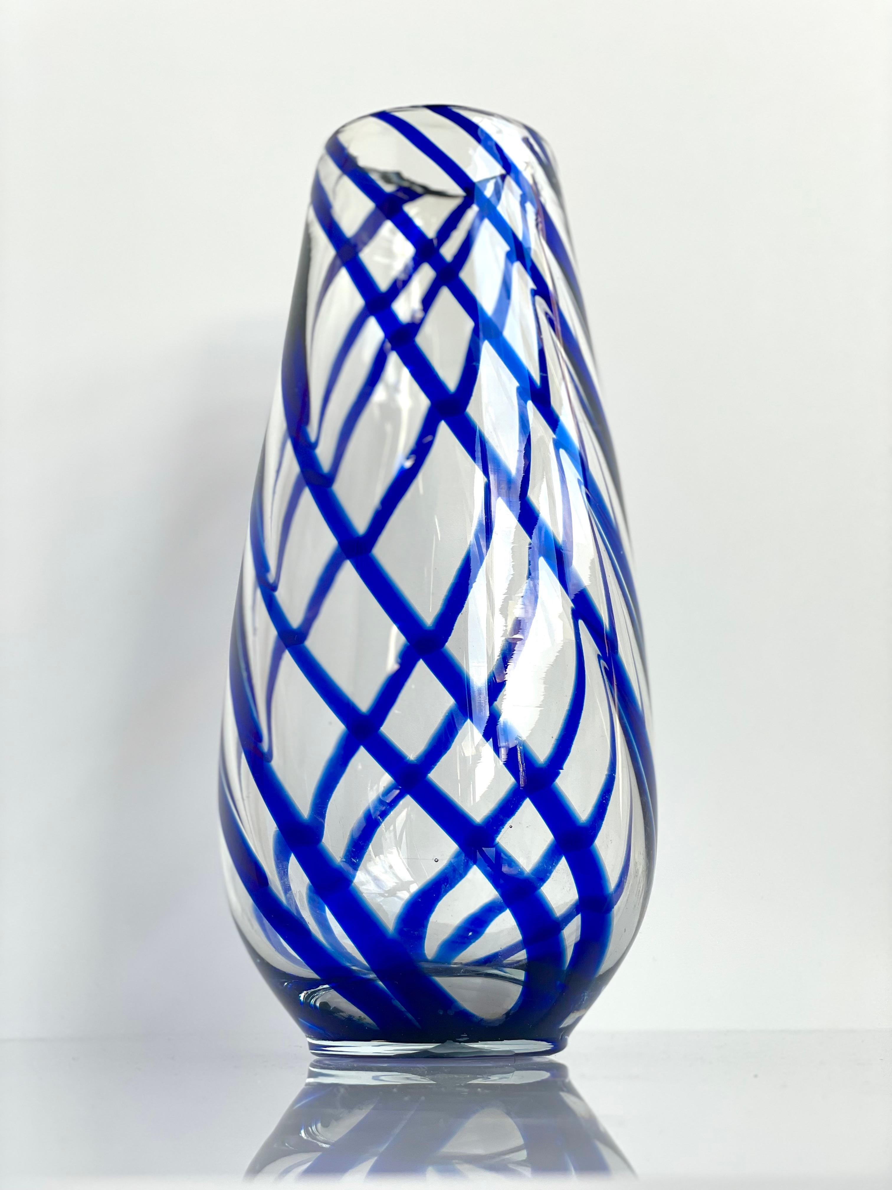 Italian 1960's Murano Glass Vase (Handmade) For Sale