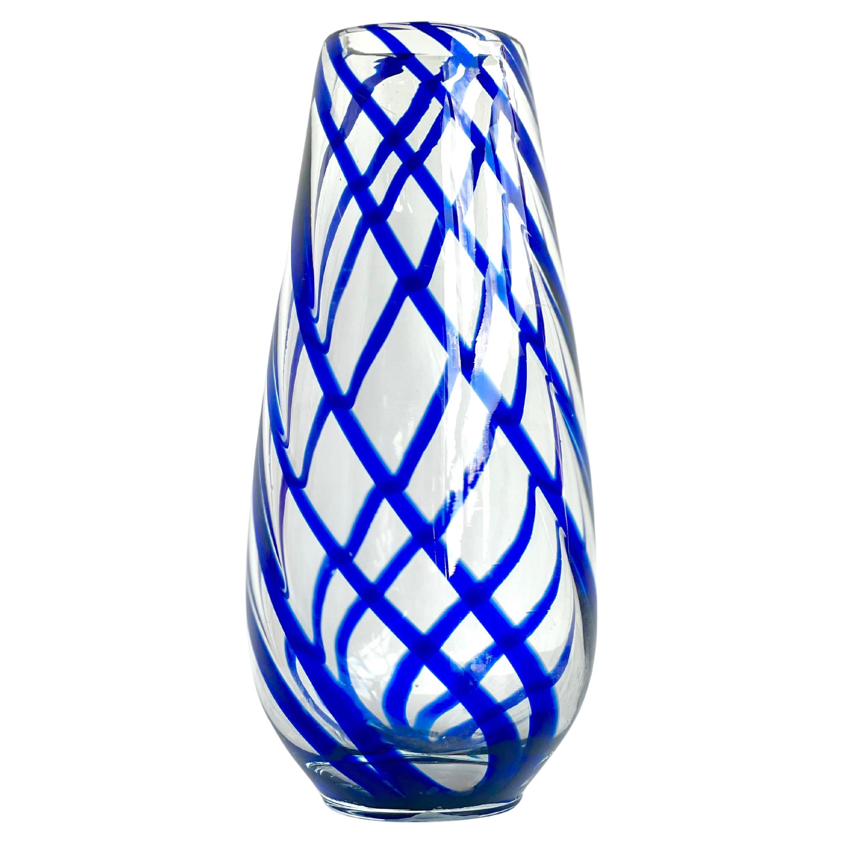 1960er Murano Glas Vase (Handgefertigt)