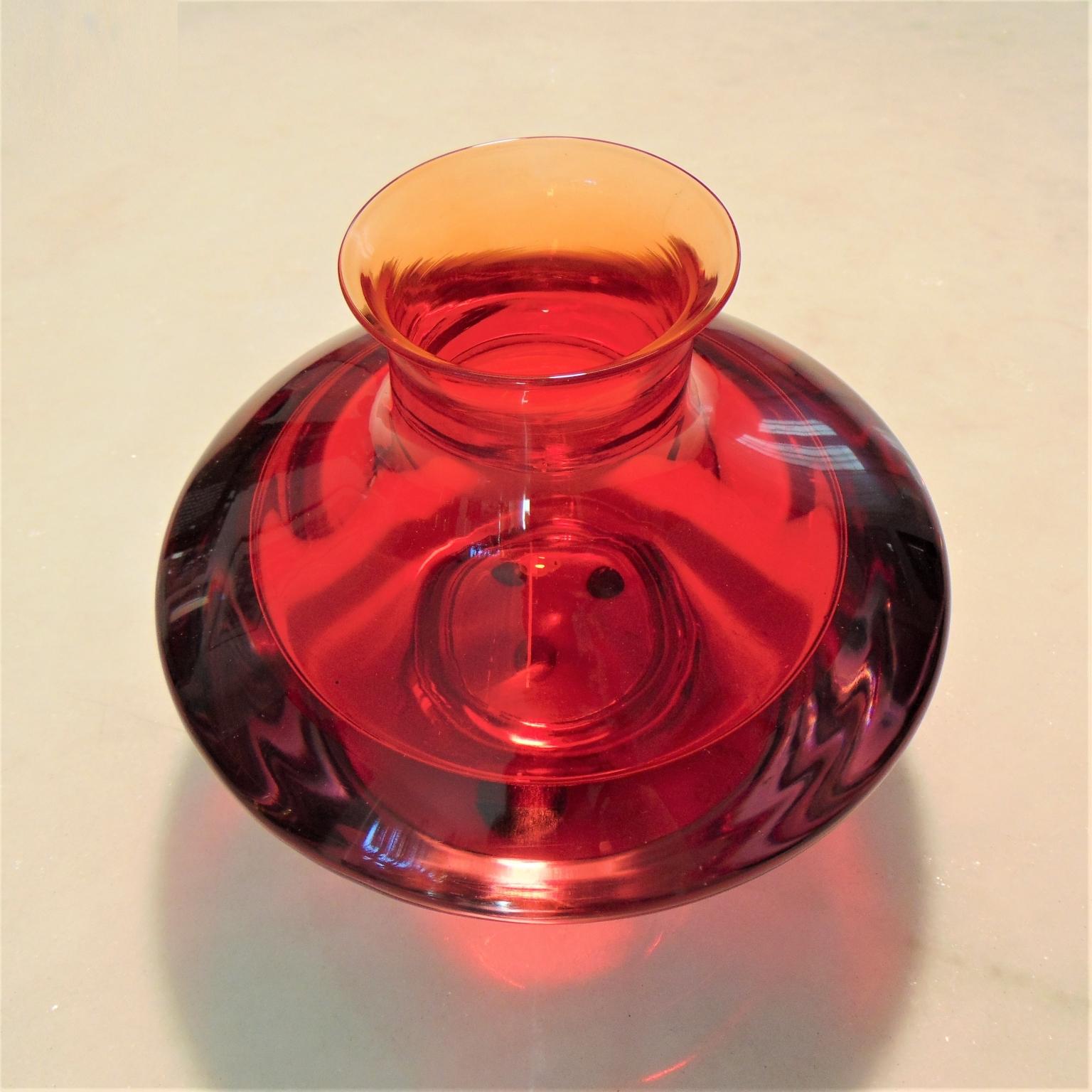 1960s Ruby and Bronze Italian Murano Glass Vases for Seguso, Italy For Sale 13