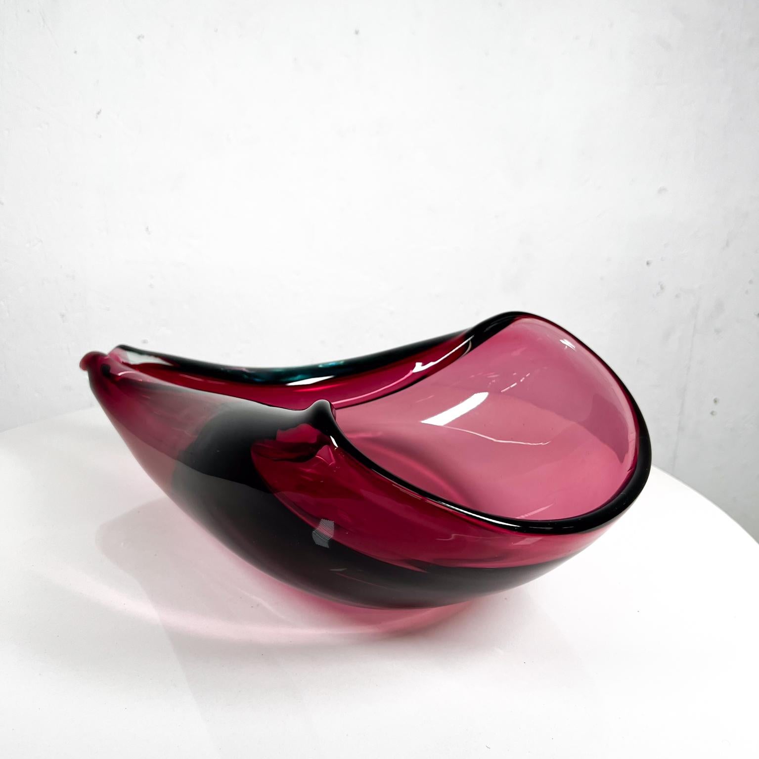 1960s Murano Sommerso Bowl Art Glass Organic Modernist Design Italy For Sale 1