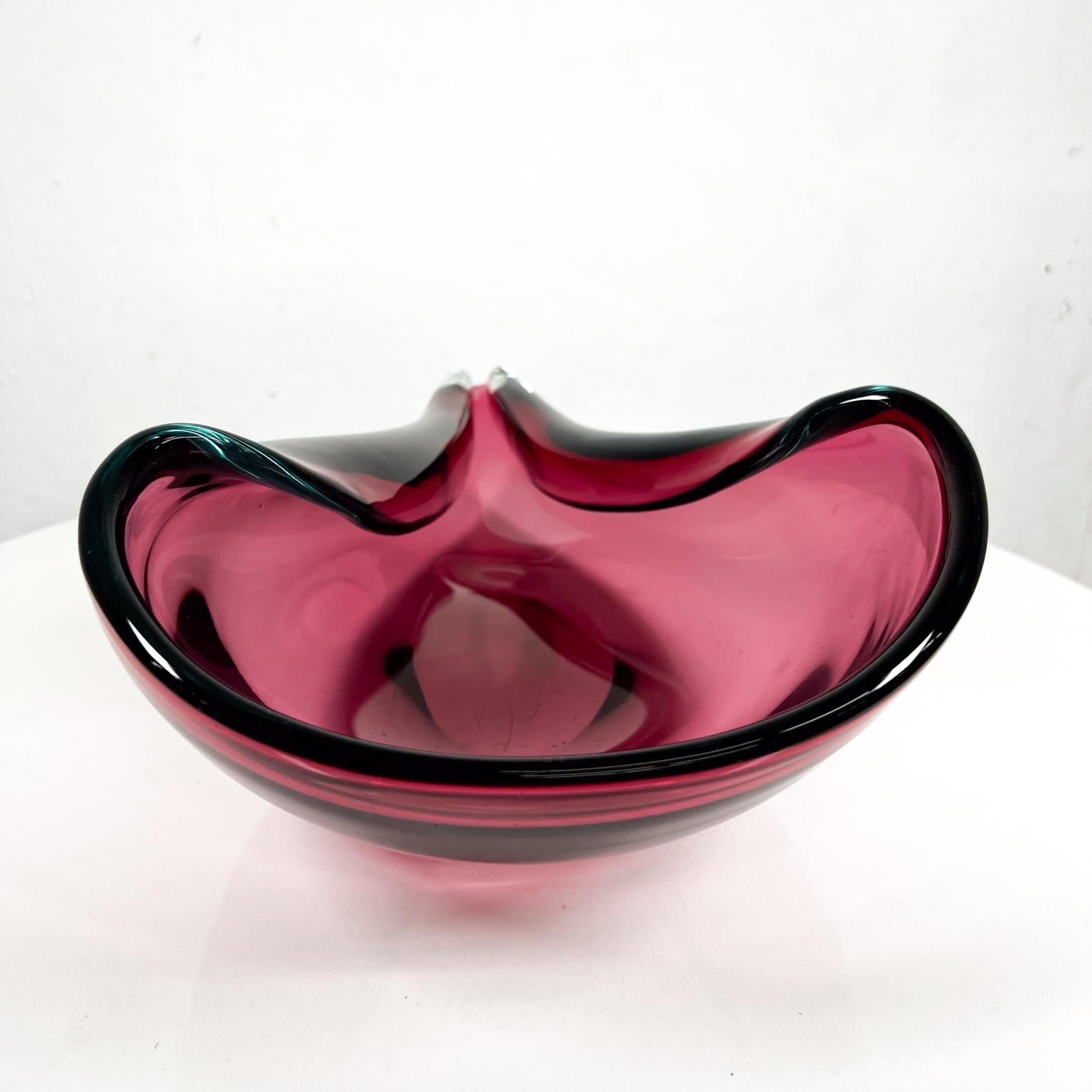 1960s Murano Sommerso Bowl Art Glass Organic Modernist Design Italy For Sale 2