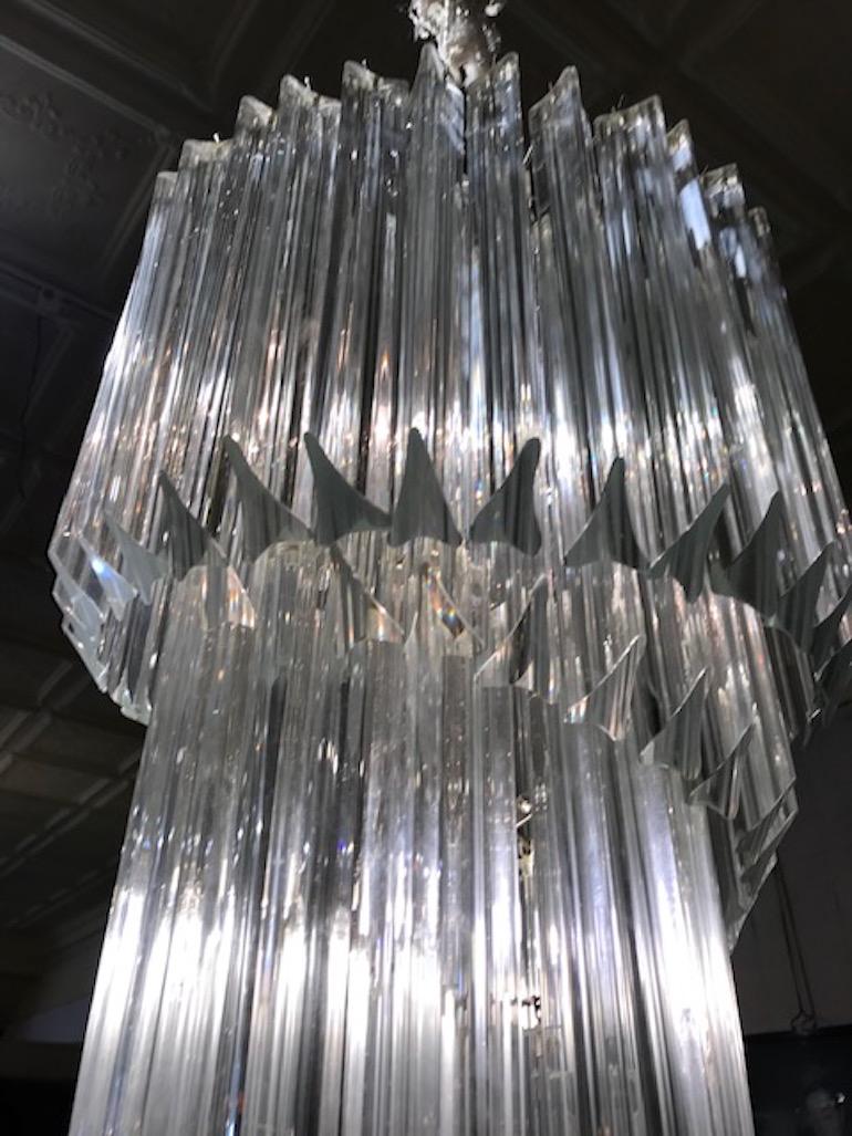 Mid-Century Modern 1960s Murano Spiral Large-Scale Chandelier For Sale