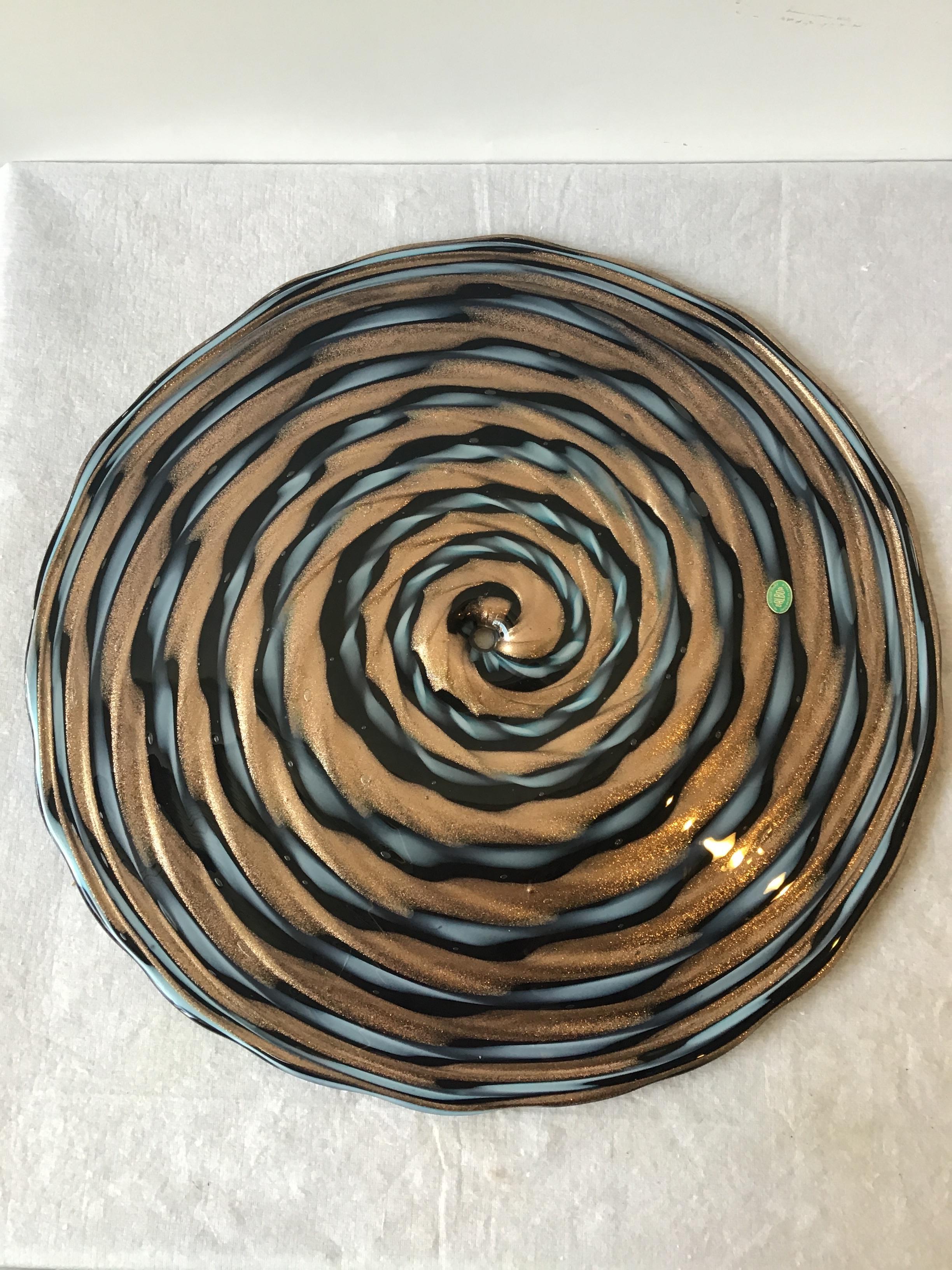 Mid-20th Century 1960s Murano Swirled Glass Table Top by Balboa For Sale