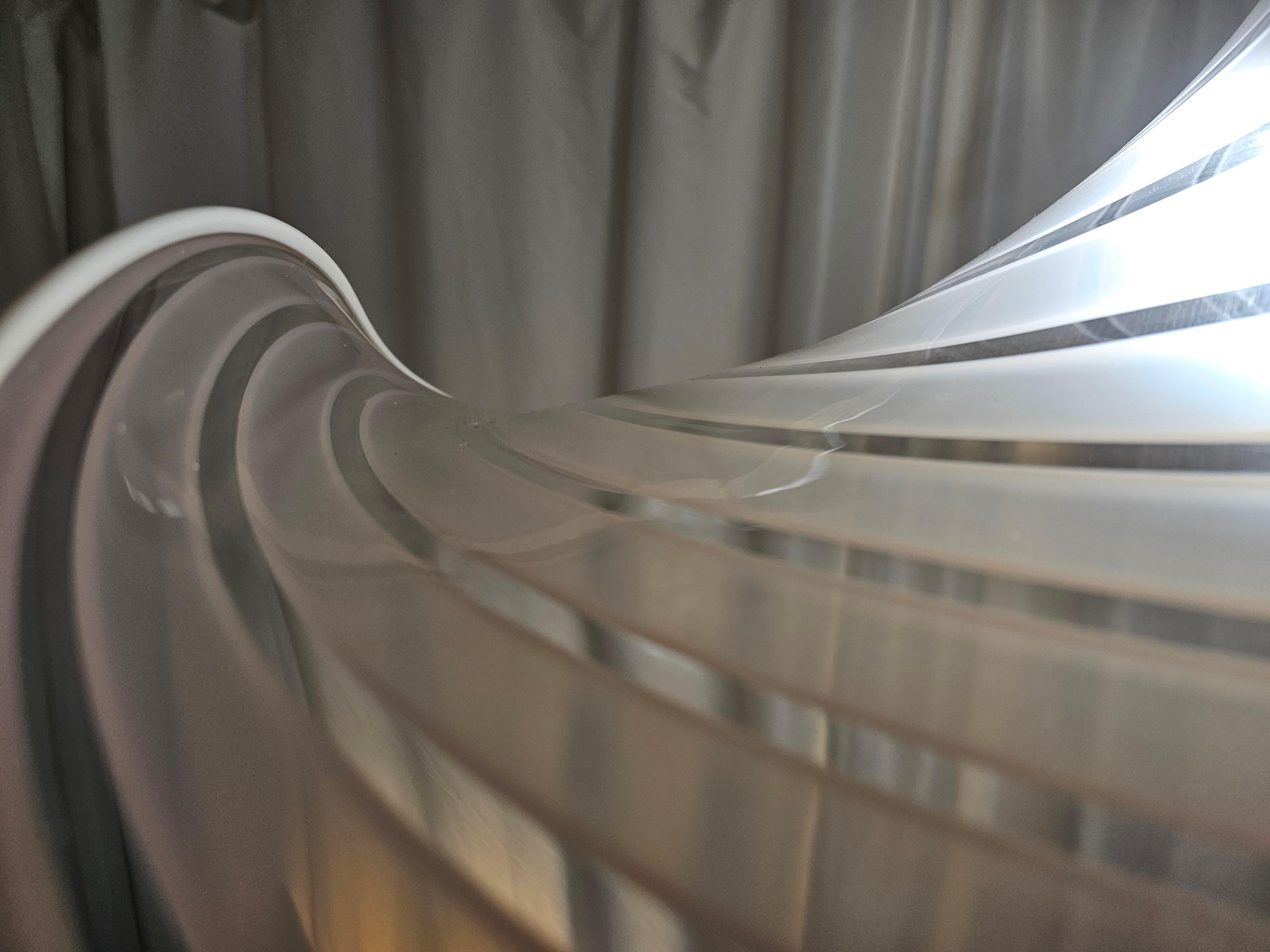 Ciondolo a spirale rosa chiaro di Murano del 1960 da 26 pollici in vendita 7