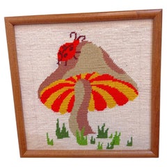 1960's Pilz-Nadelspitze, gerahmt
