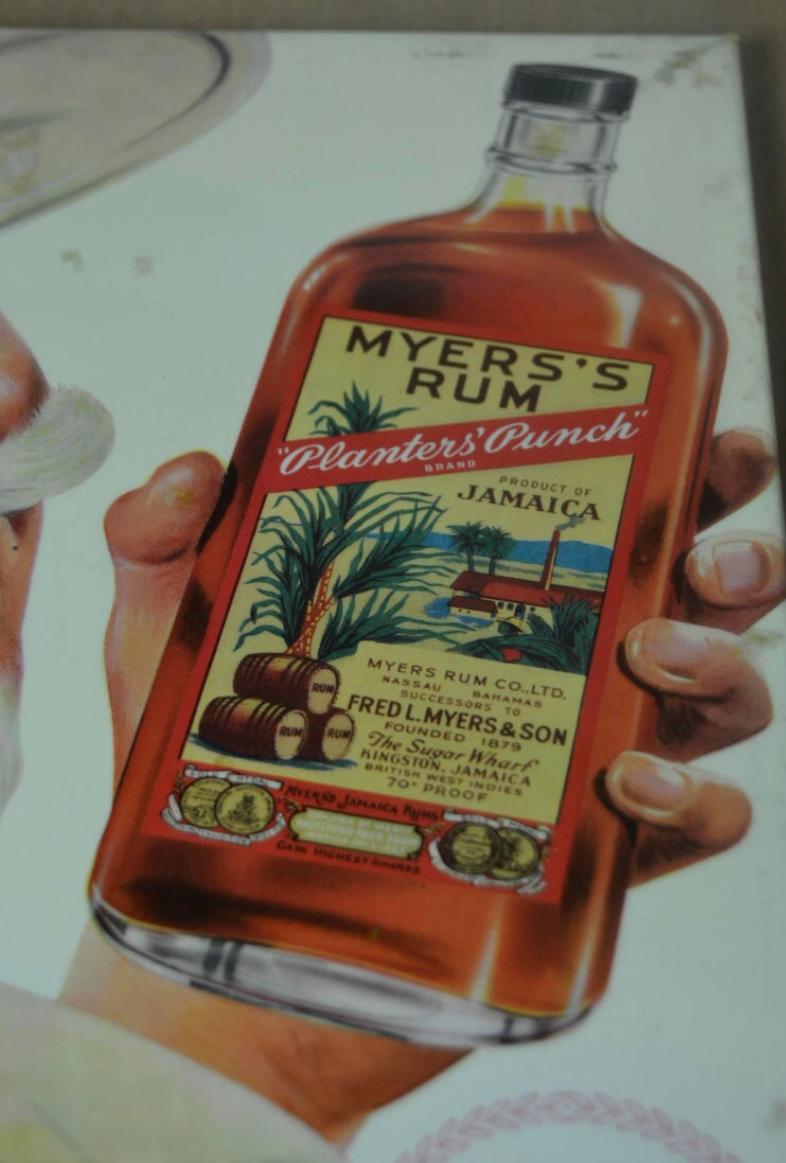 1960s Myers's Rum Sign In Good Condition For Sale In Antwerp, BE