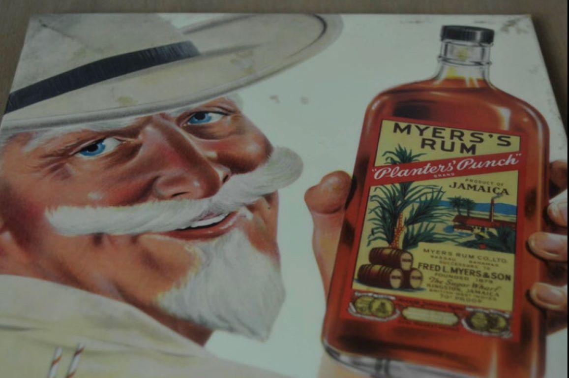 20th Century 1960s Myers's Rum Sign For Sale