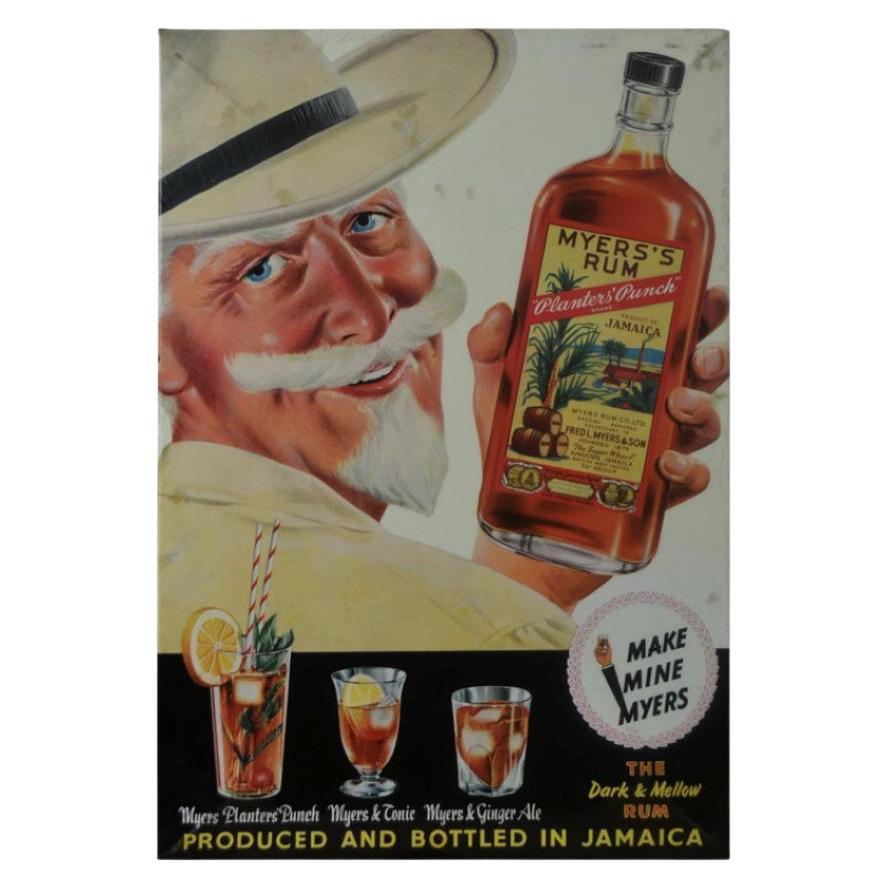 1960s Myers's Rum Sign