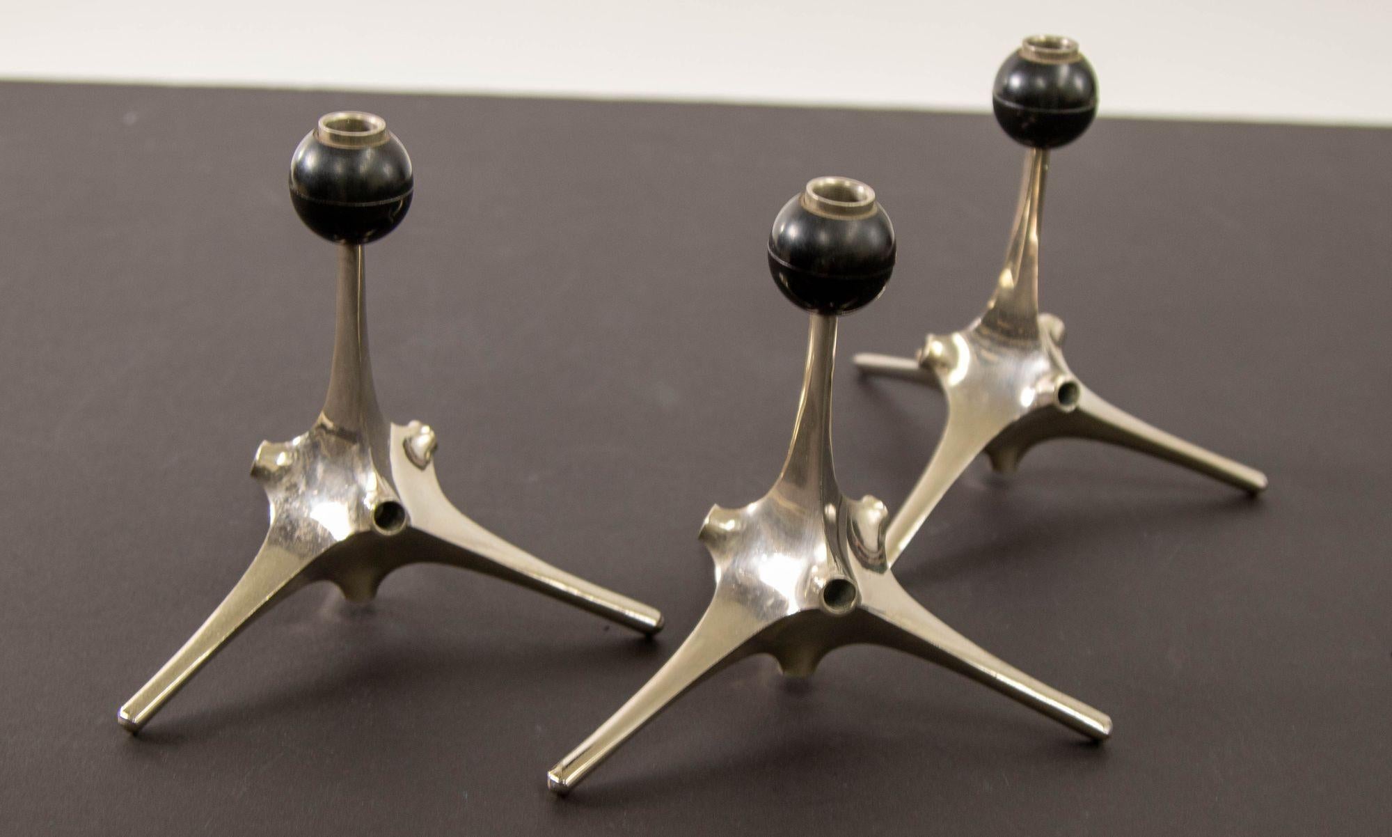 Hand-Crafted 1960s Nagel Candle Holder, West Germany by Fritz Nagel and Caesar Stoffi For Sale