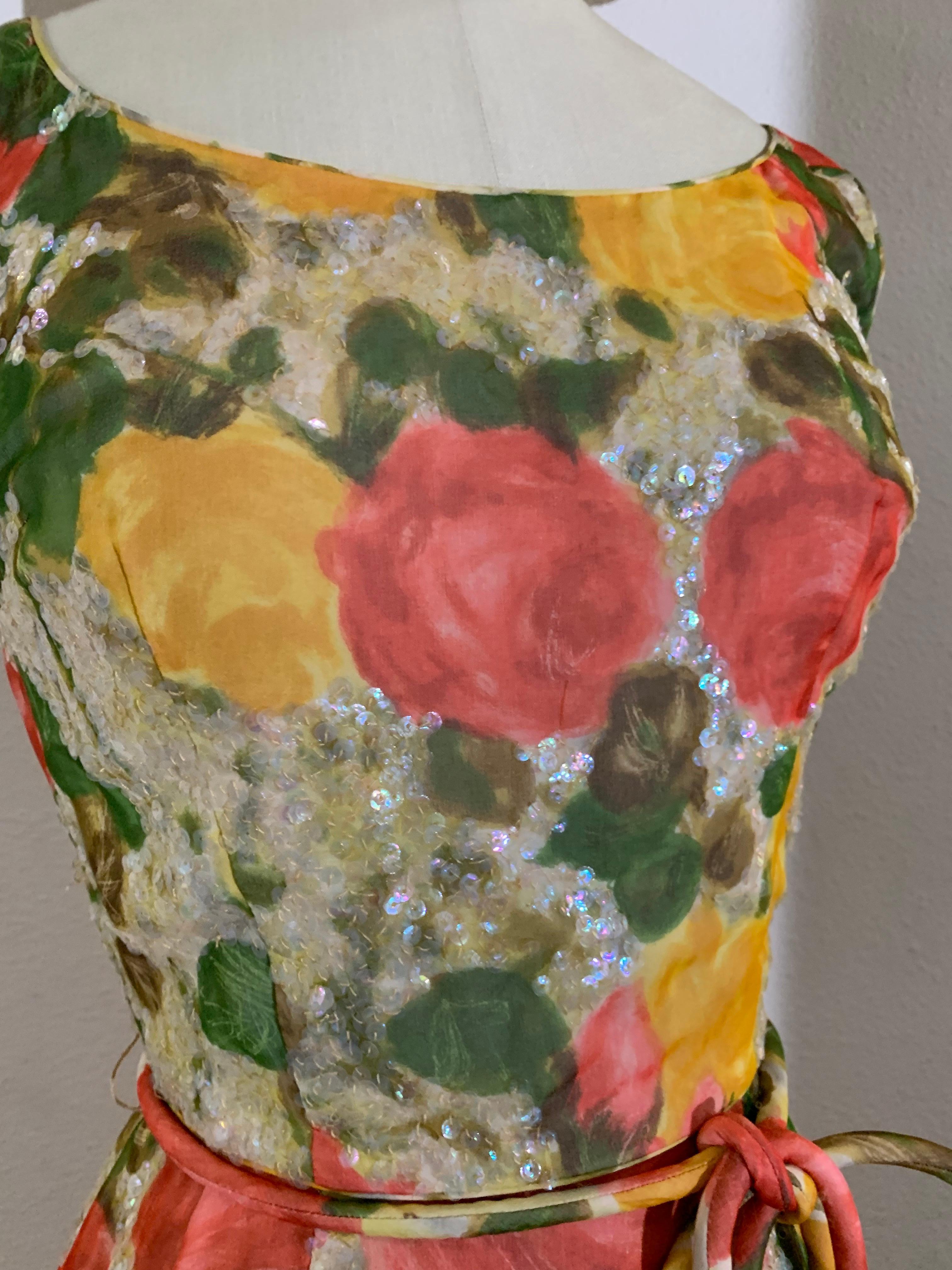 De las mujeres Vestido tubo de gasa de seda con estampado 