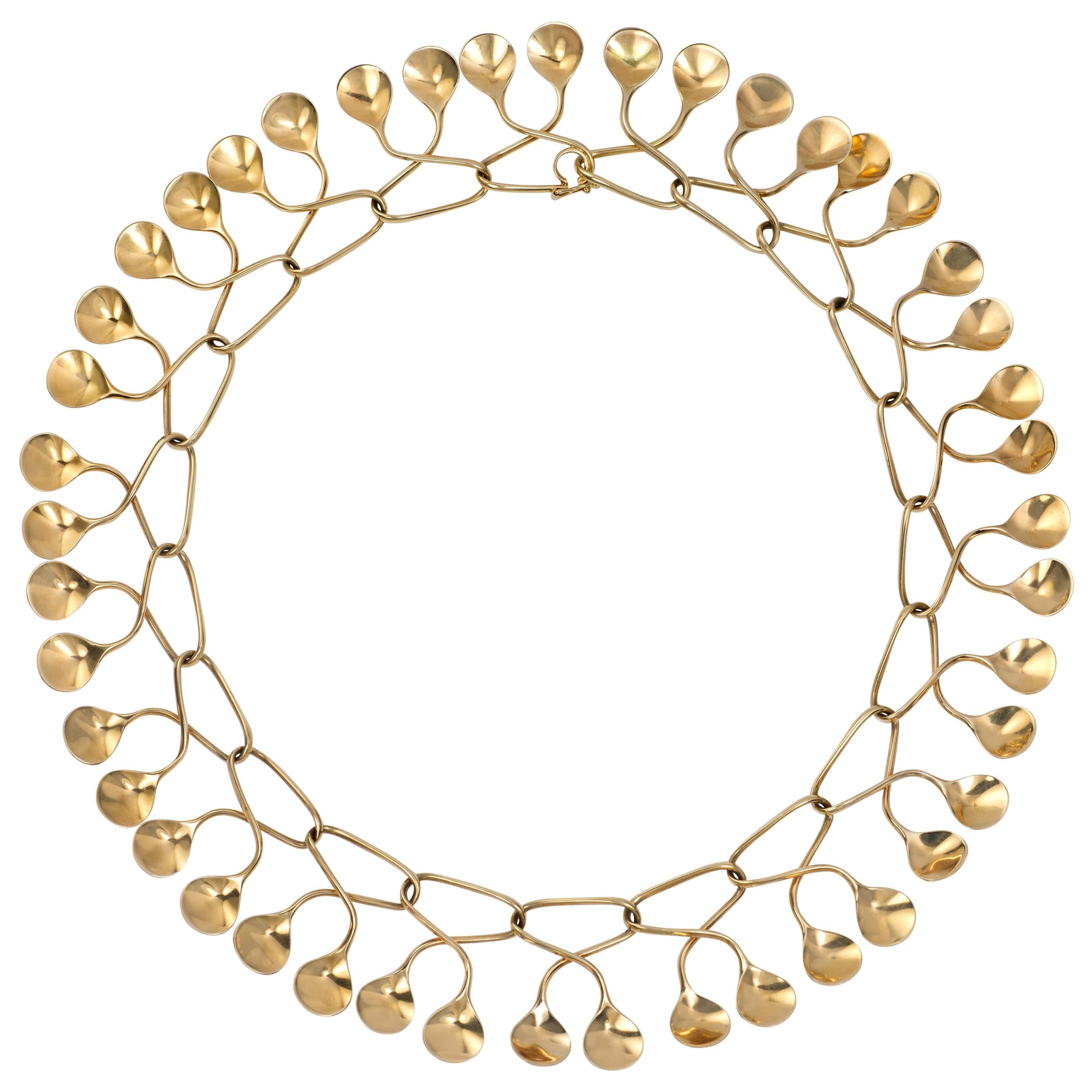 1960s Nanna Ditzel for Georg Jensen Gold Necklace