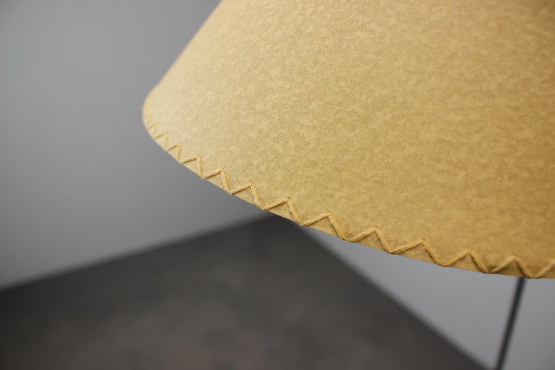 Metà XX secolo 1960s Napako Giraffe Floor Lamp in Chrome by Josef Hůrka with Handmade Parchment in vendita