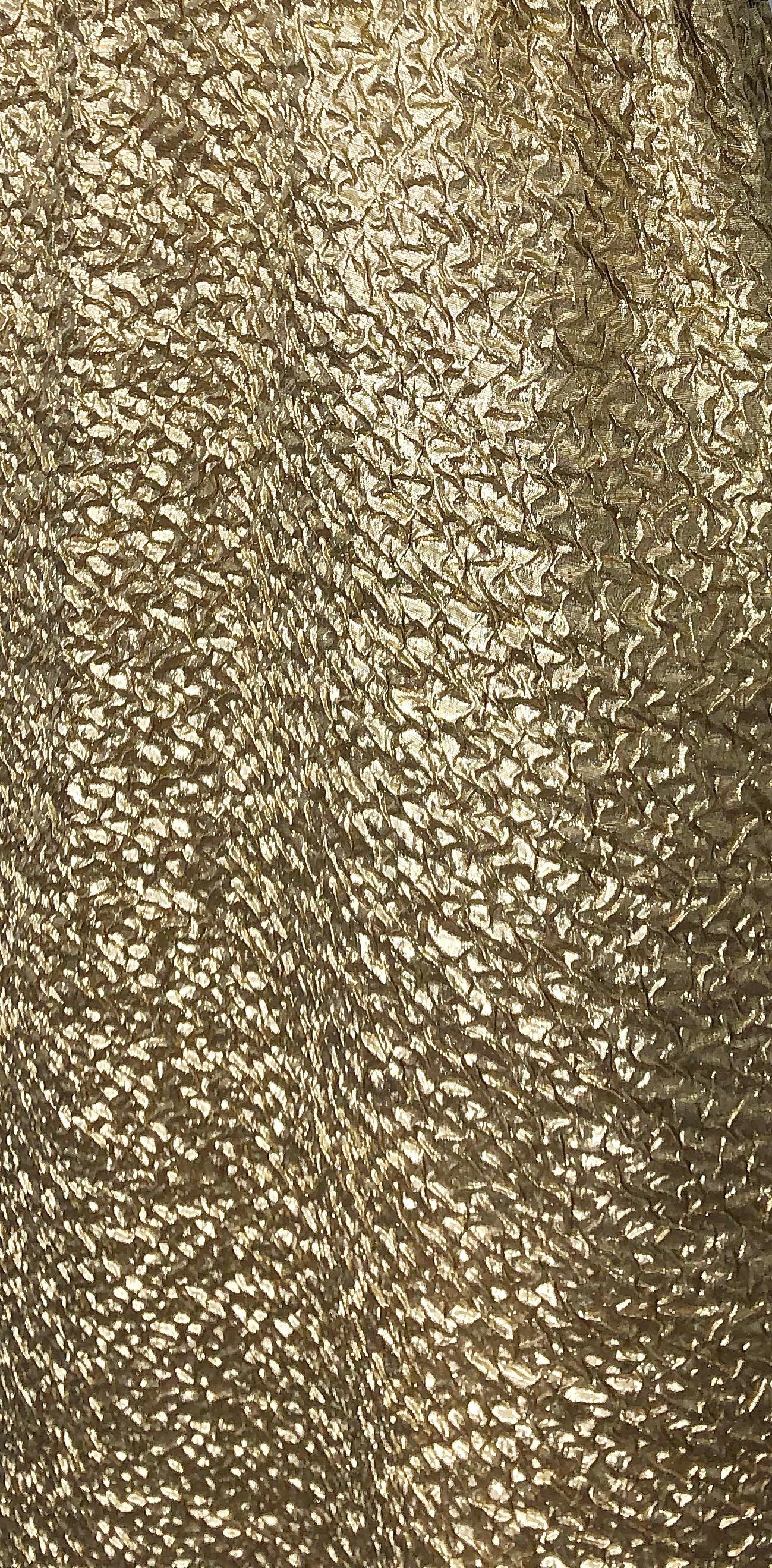 1960er Nat Kaplan Gold Pailletten Strass verziert Vintage 60er Abendkleid Kleid im Angebot 5