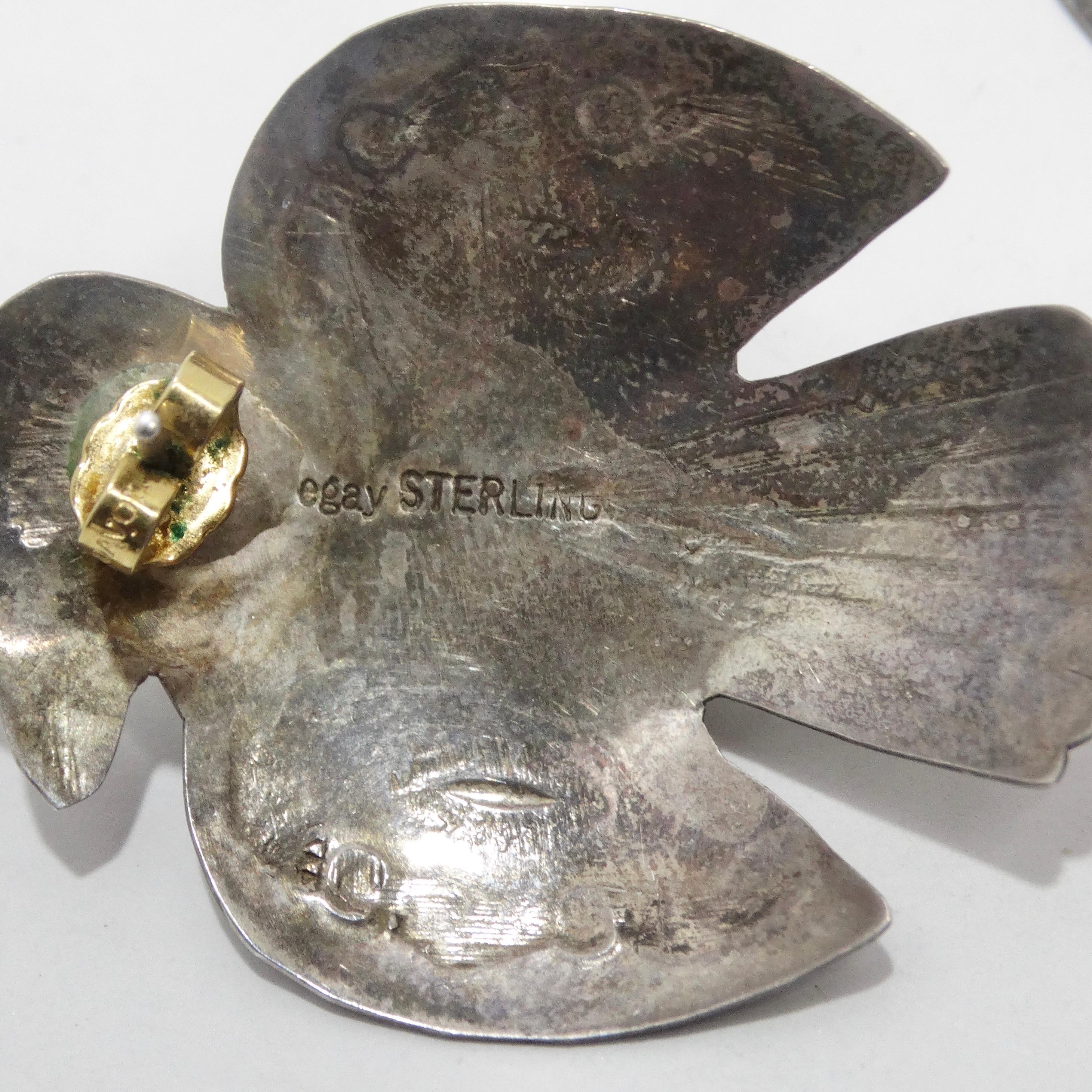 Silber-Türkis-Ohrringe der amerikanischen Ureinwohner der 1960er Jahre für Damen oder Herren im Angebot