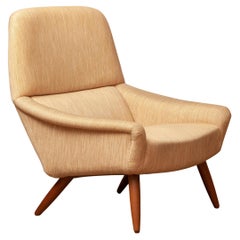 1960s Natural High Back Lounge Chair by Leif Hansen for Kronen in Denmark