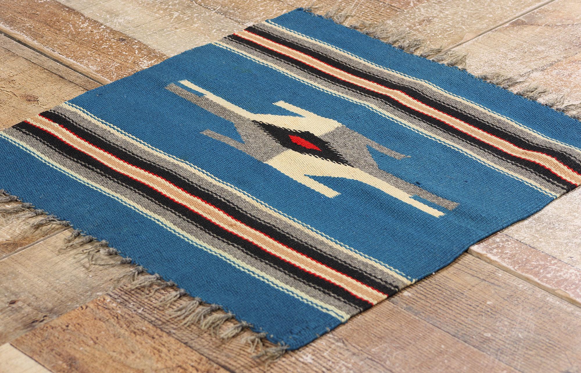 20ième siècle Tapis Chimayo du Nouveau-Mexique de style Navajo des années 1960 en vente
