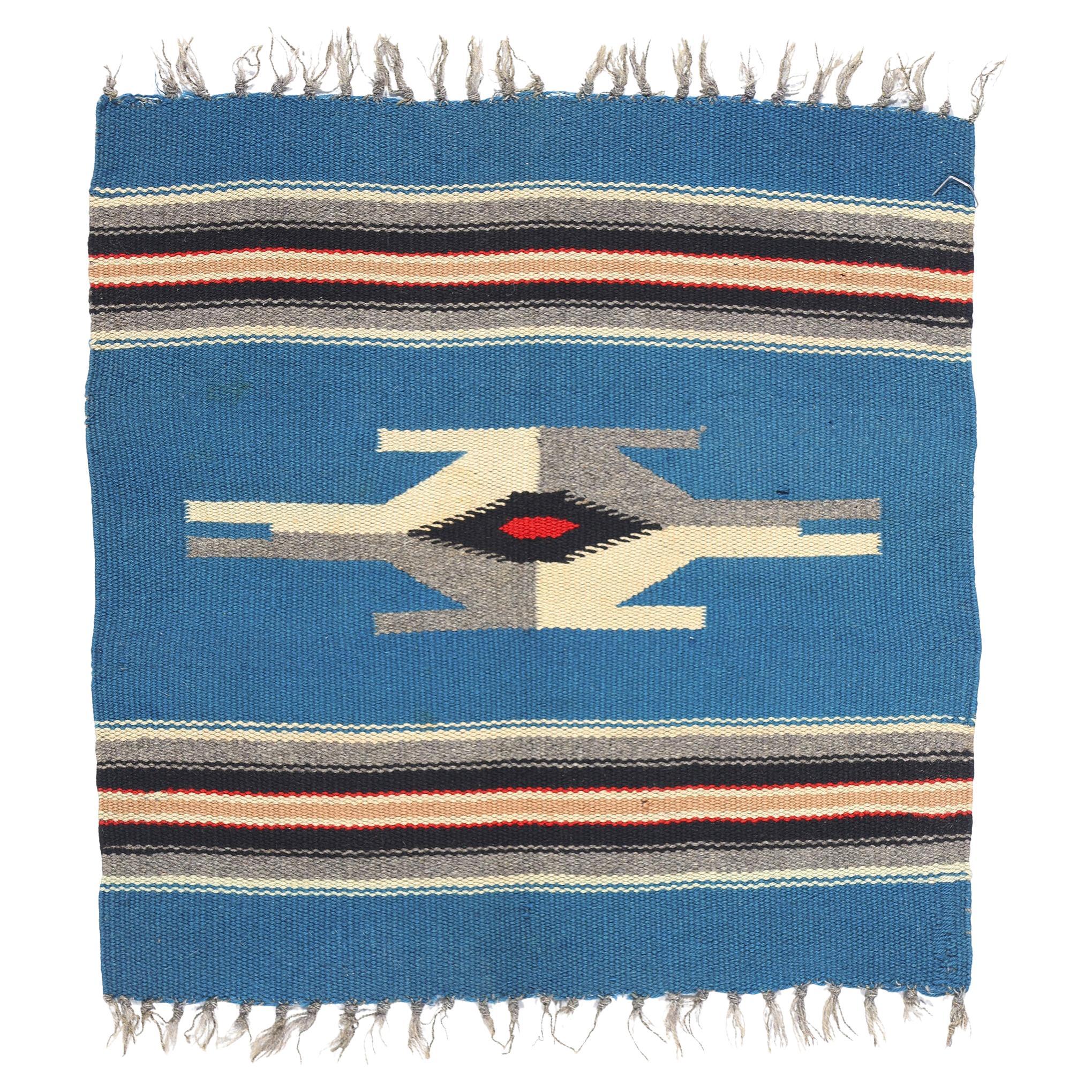 1960er Jahre Navajo-Stil New Mexico Chimayo Blanket Teppich