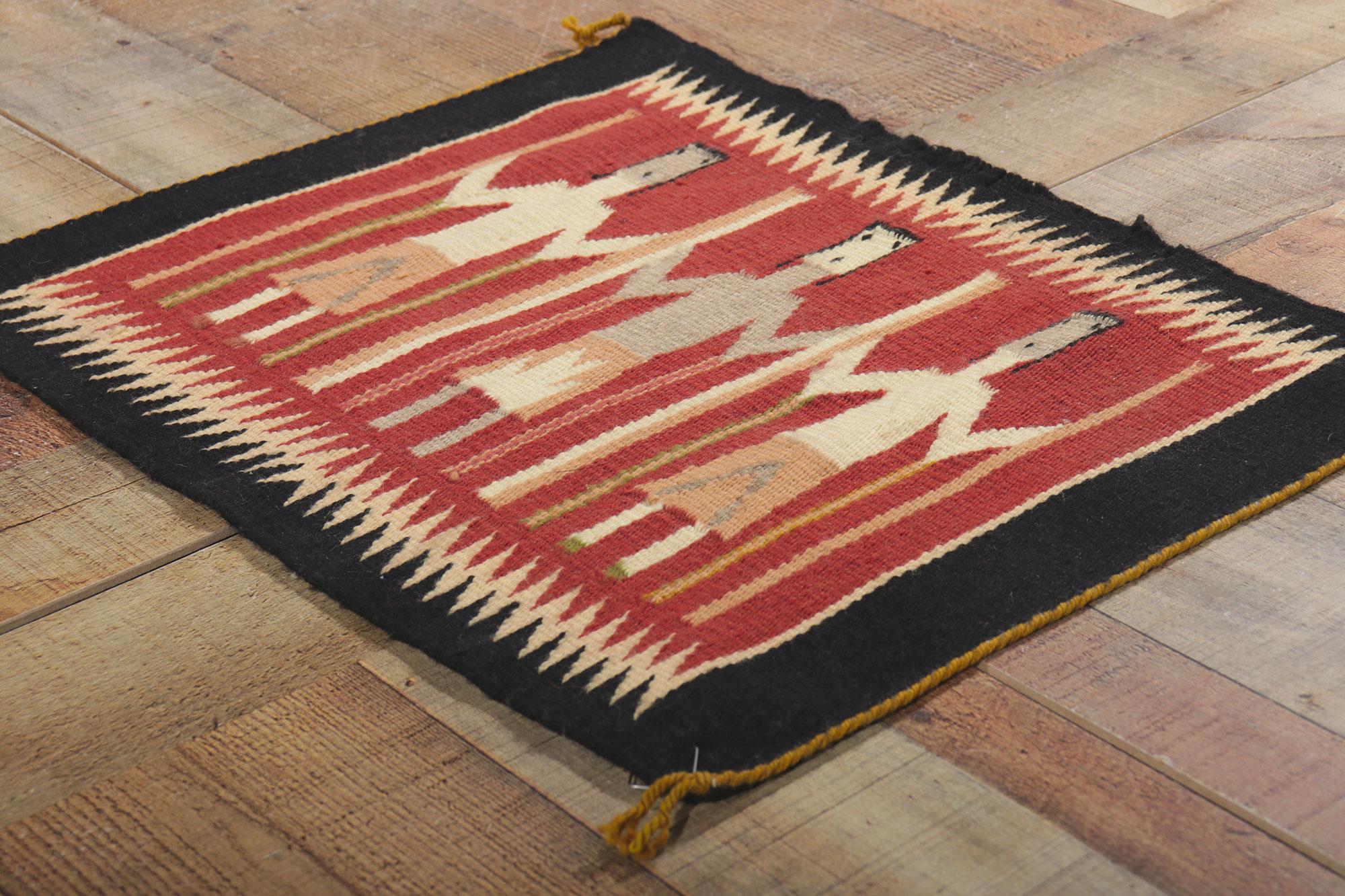 XX secolo Tessile Navajo degli anni '60 in stile Yeibichai con stile Southwest in vendita