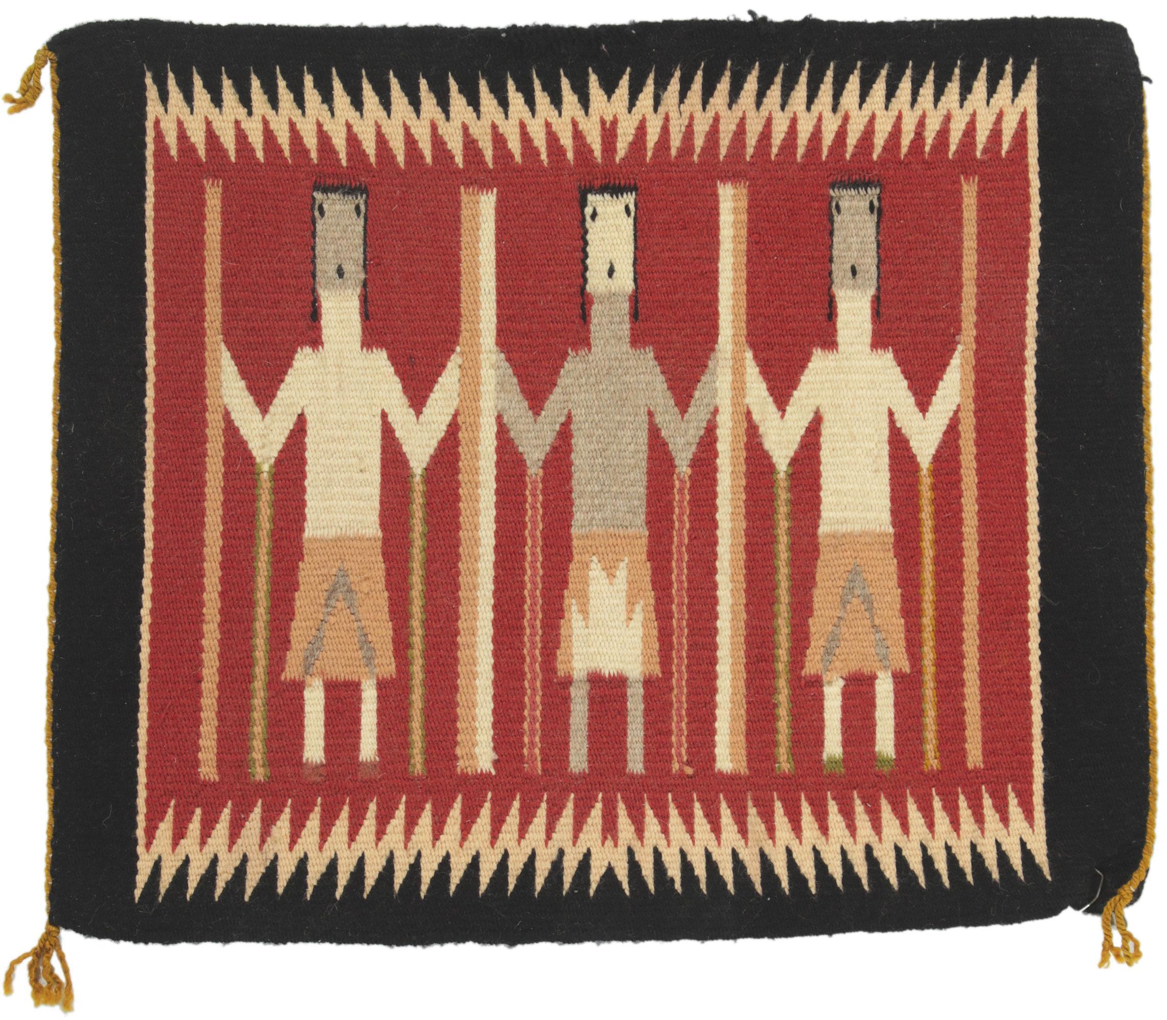 Tessile Navajo degli anni '60 in stile Yeibichai con stile Southwest in vendita 2