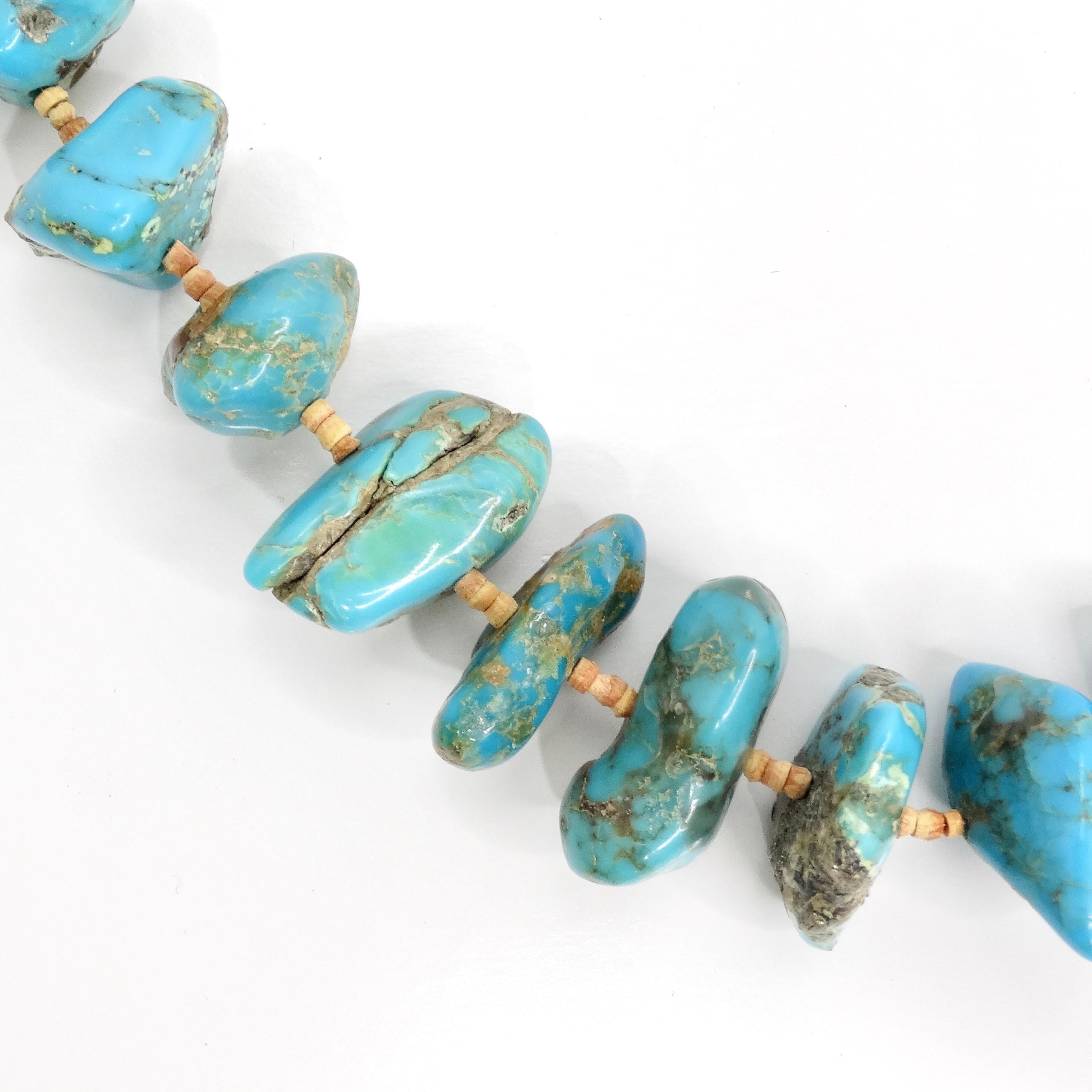 1960s Navajo Turquoise Necklace In Good Condition For Sale In Scottsdale, AZ