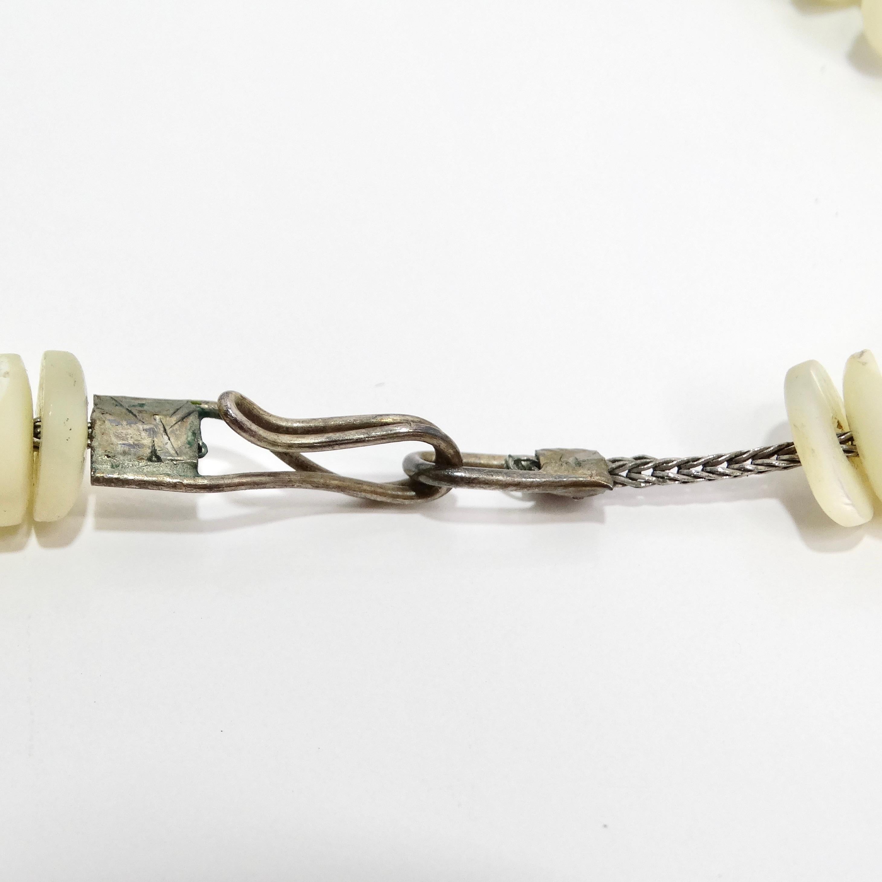 1960er Jahre Navajo Türkis Muschel-Perlenkette Halskette für Damen oder Herren im Angebot