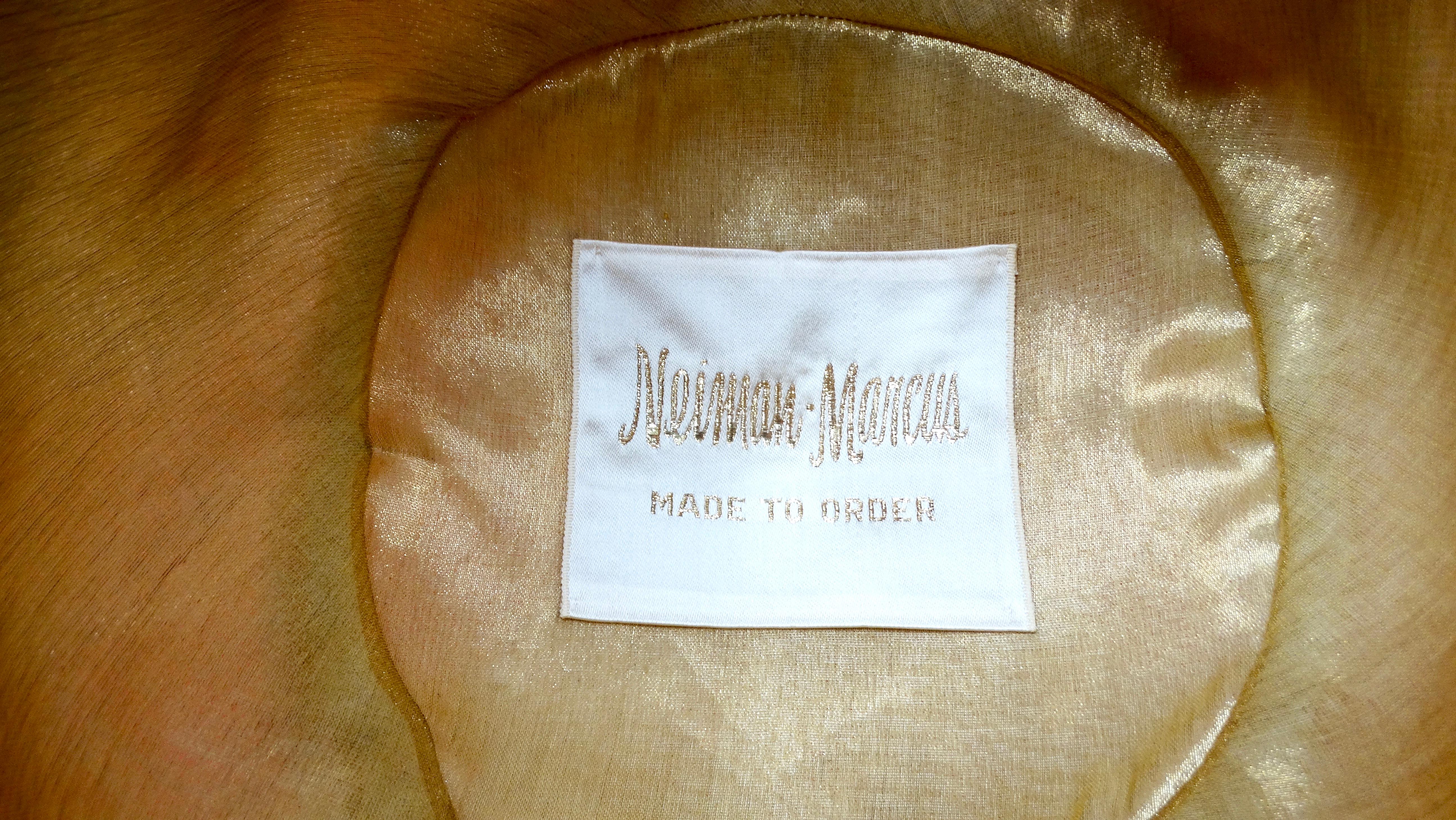 Turbante de seda con estampado de rayas rosas Custom Neiman Marcus de los años 60 4