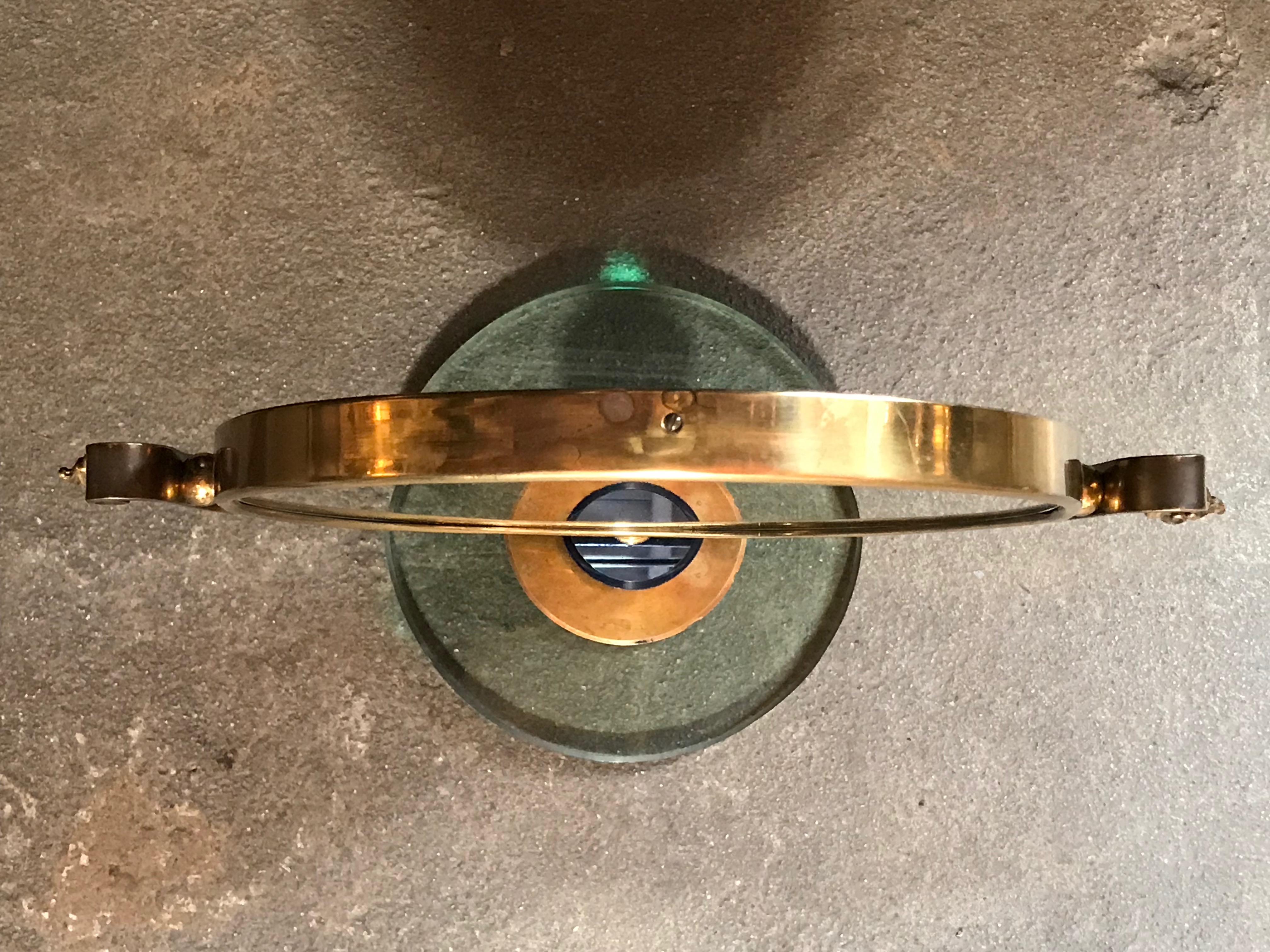Mid-Century Modern 1960s Neoclassical Italian Midcentury Brass Italy Table Vanity Mirror