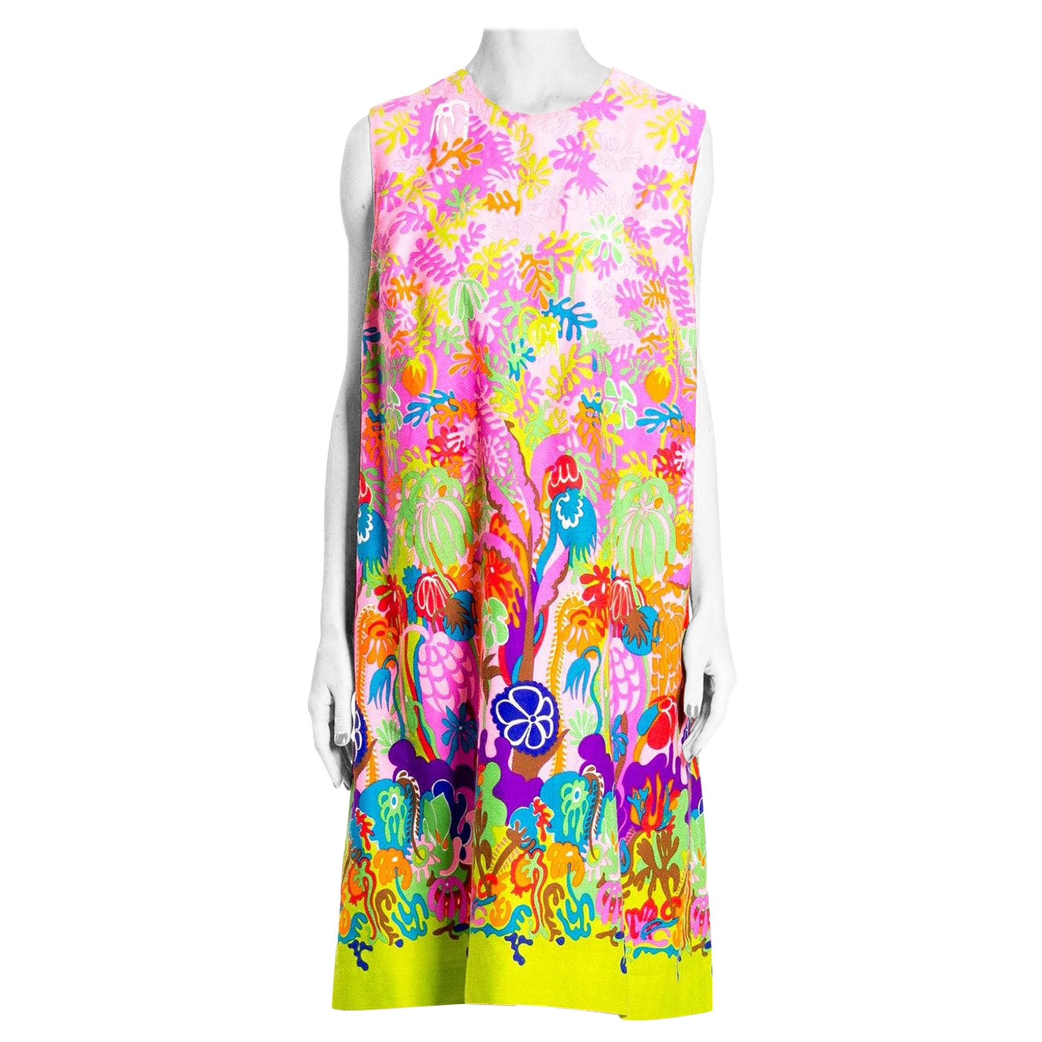 neon shift dress
