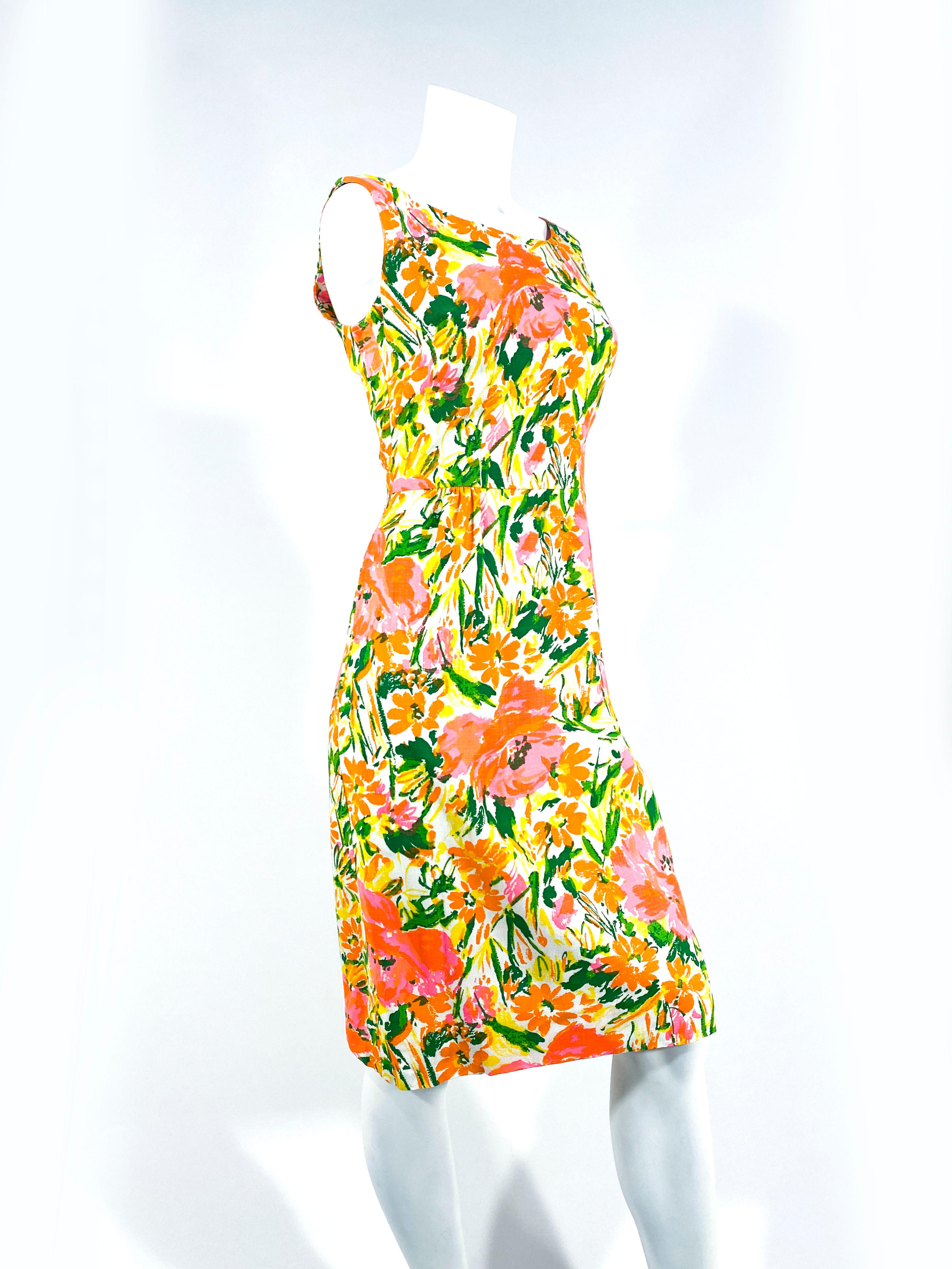 neon floral dress