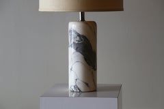 1960's Nessen Studio Carrara Marble Table Lamp Mid Century Modern
