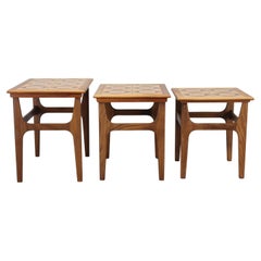 1960s Nesting Ceramic Tile Tables, Denmark