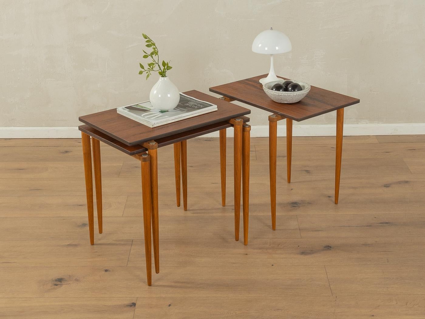 German 1960s nesting tables, Opal Möbel For Sale