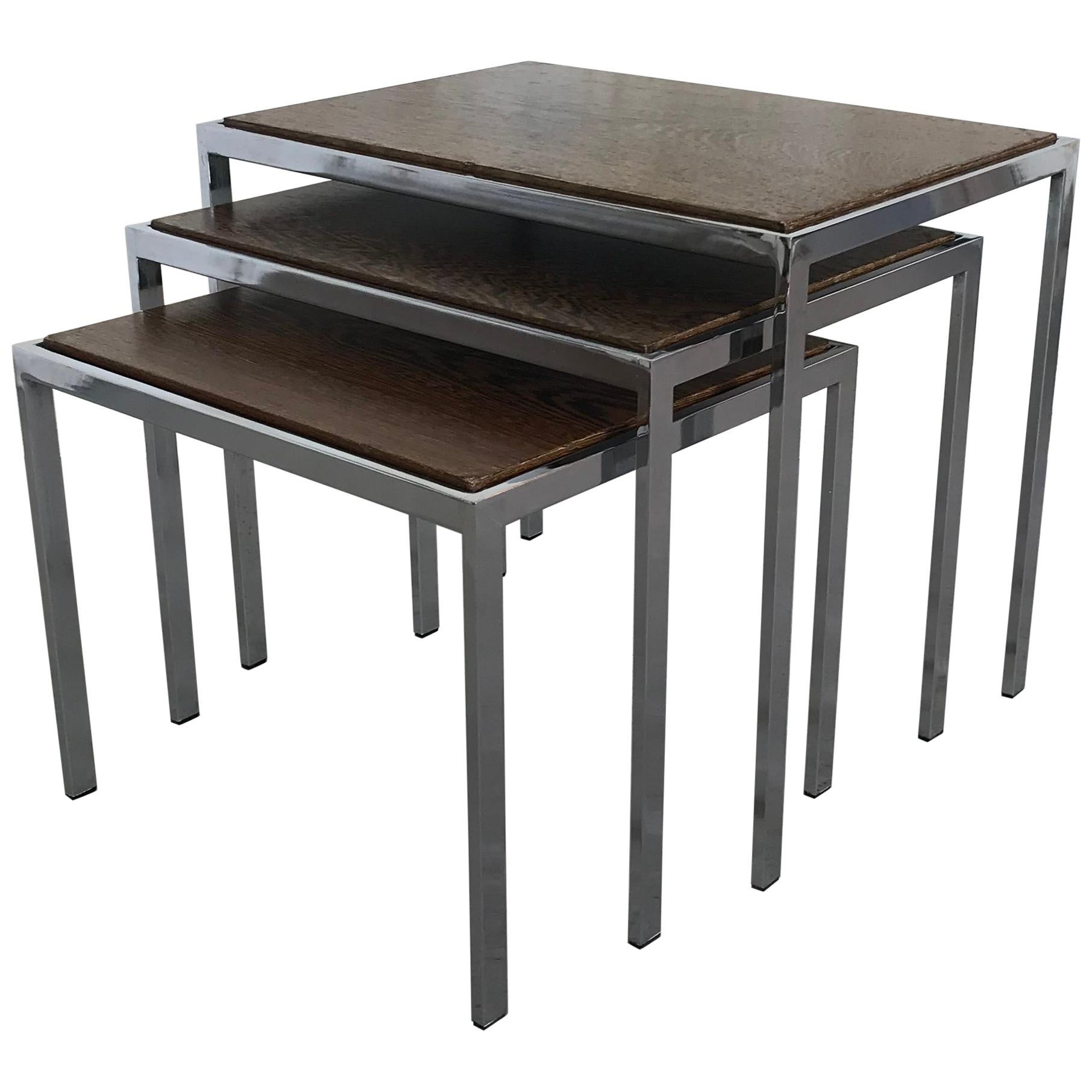 1960s Nesting Tables Turnable Tops by Cees Braakman for Pastoe For Sale