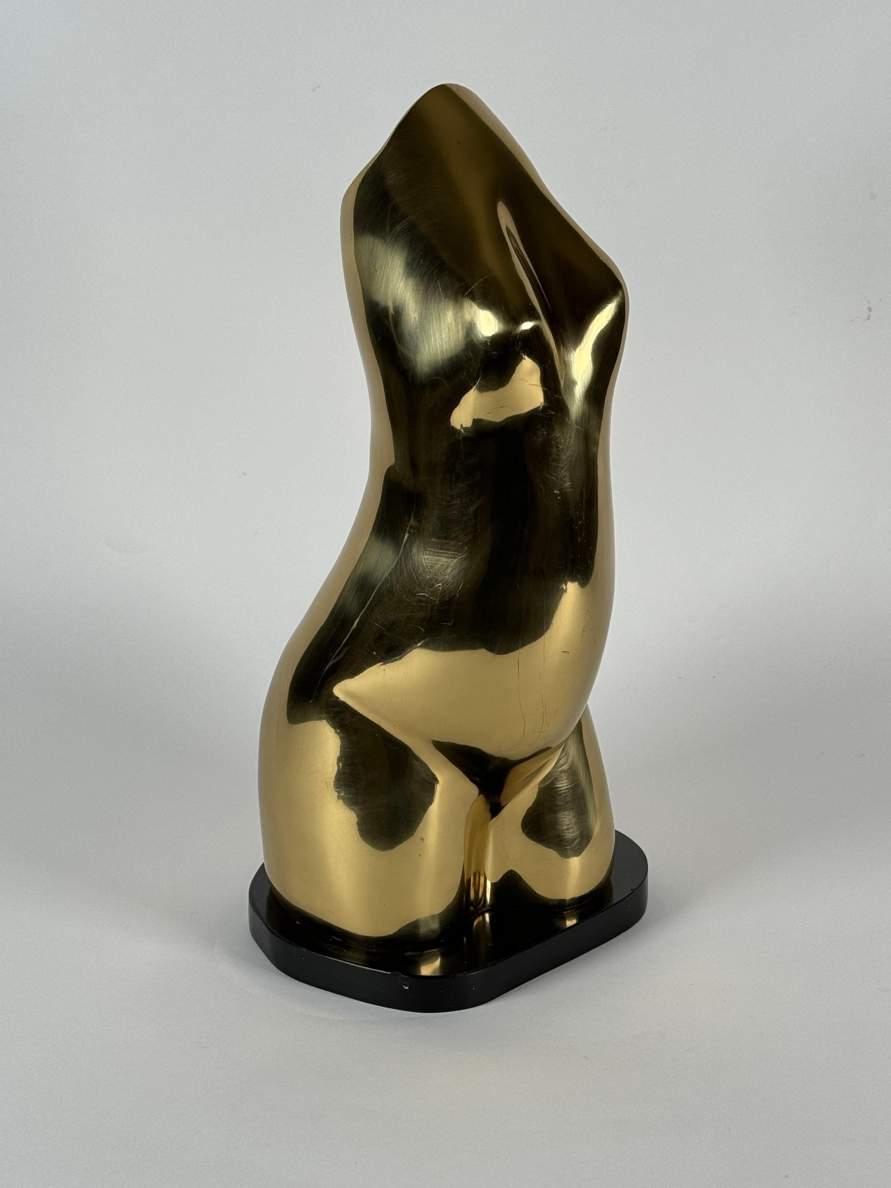 Mid-Century Modern 1960s New York Artist John H Manhold Bronze Abstract Figurative Sculpture 