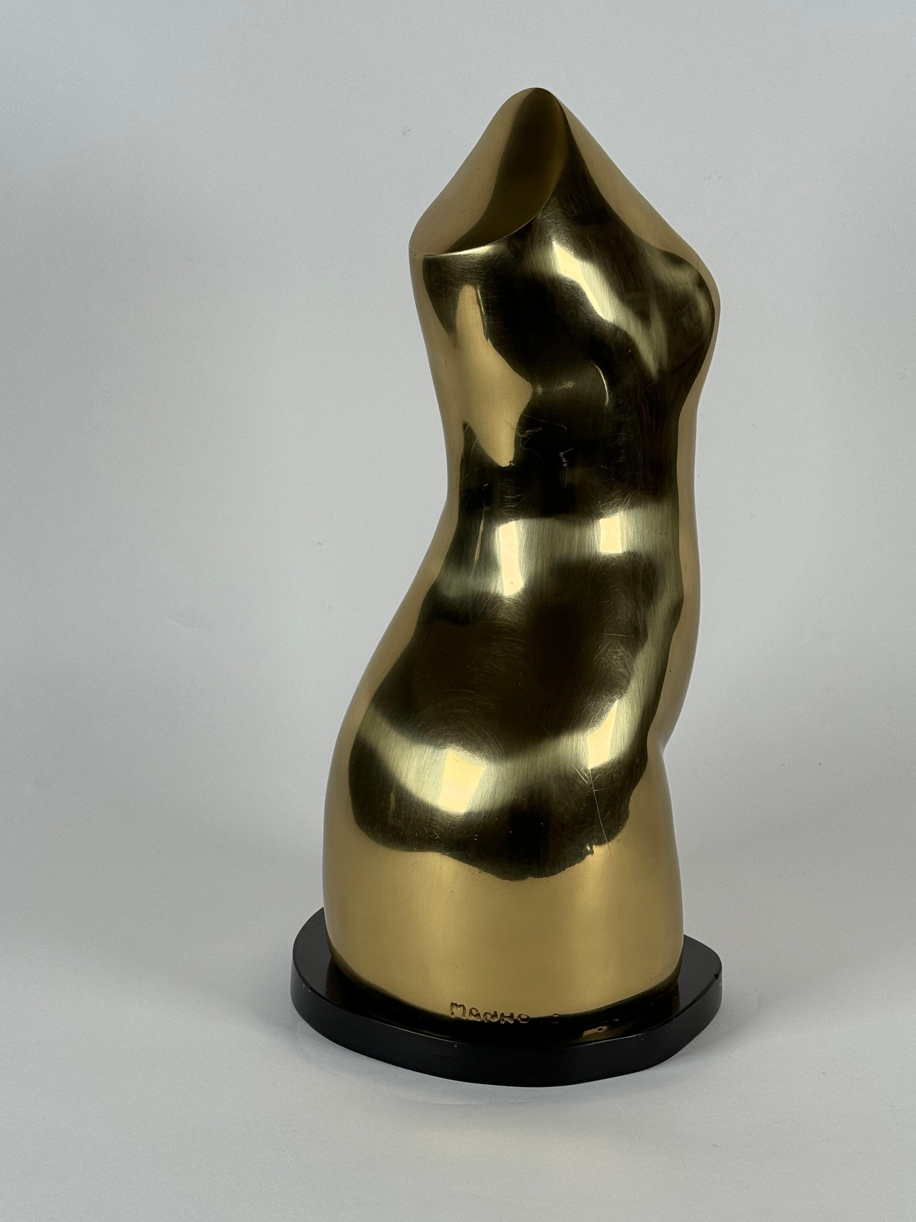 Hand-Crafted 1960s New York Artist John H Manhold Bronze Abstract Figurative Sculpture 