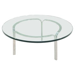 1960s Nicos Zographos for Albano TA.42G.36 Ribbon Coffee Table in Steel