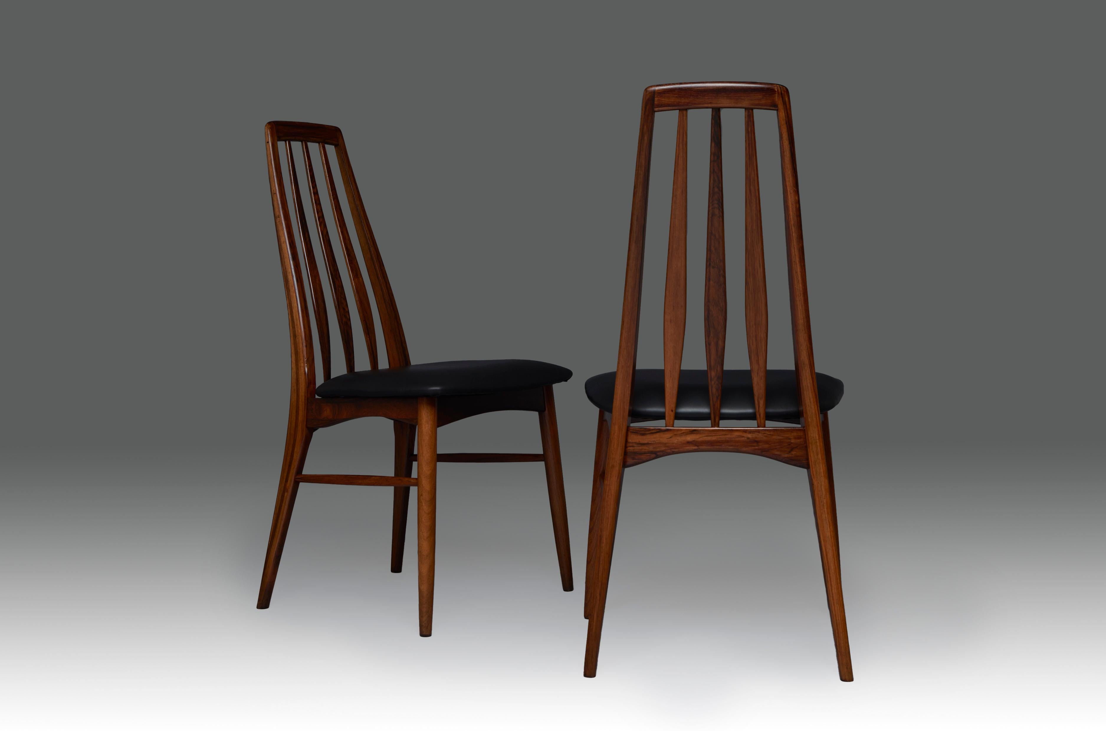 Danish 1960's Niels Koefoed ''Eva'' Rosewood Dining Room Chairs