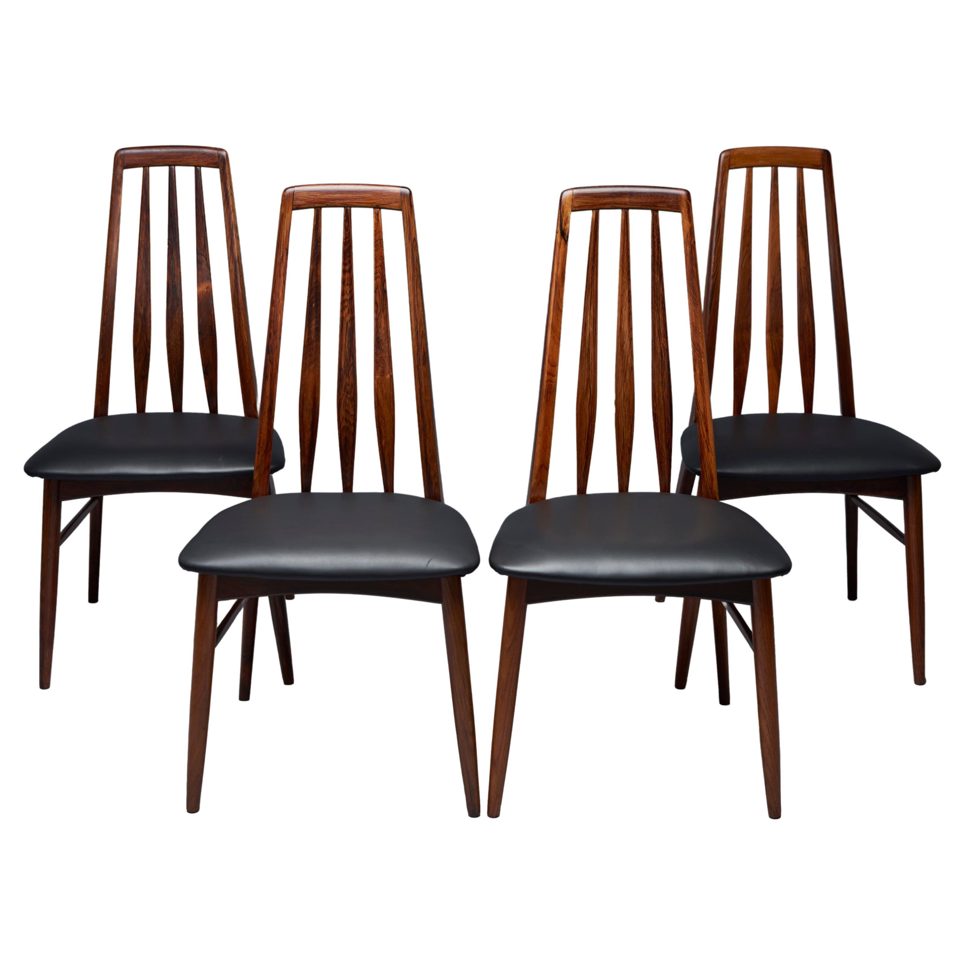 1960's Niels Koefoed ''Eva'' Rosewood Dining Room Chairs