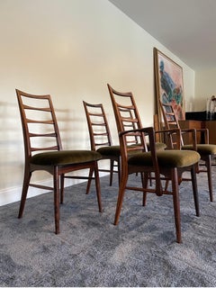 1960s Niels Koefoed "Lis" Brazilian Rosewood & Mohair Dining Chairs- Set of 6