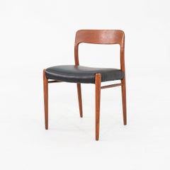 1960s Niels O. Moller for J.L. Moller Model 75 Dining Chair in Teak with Leather