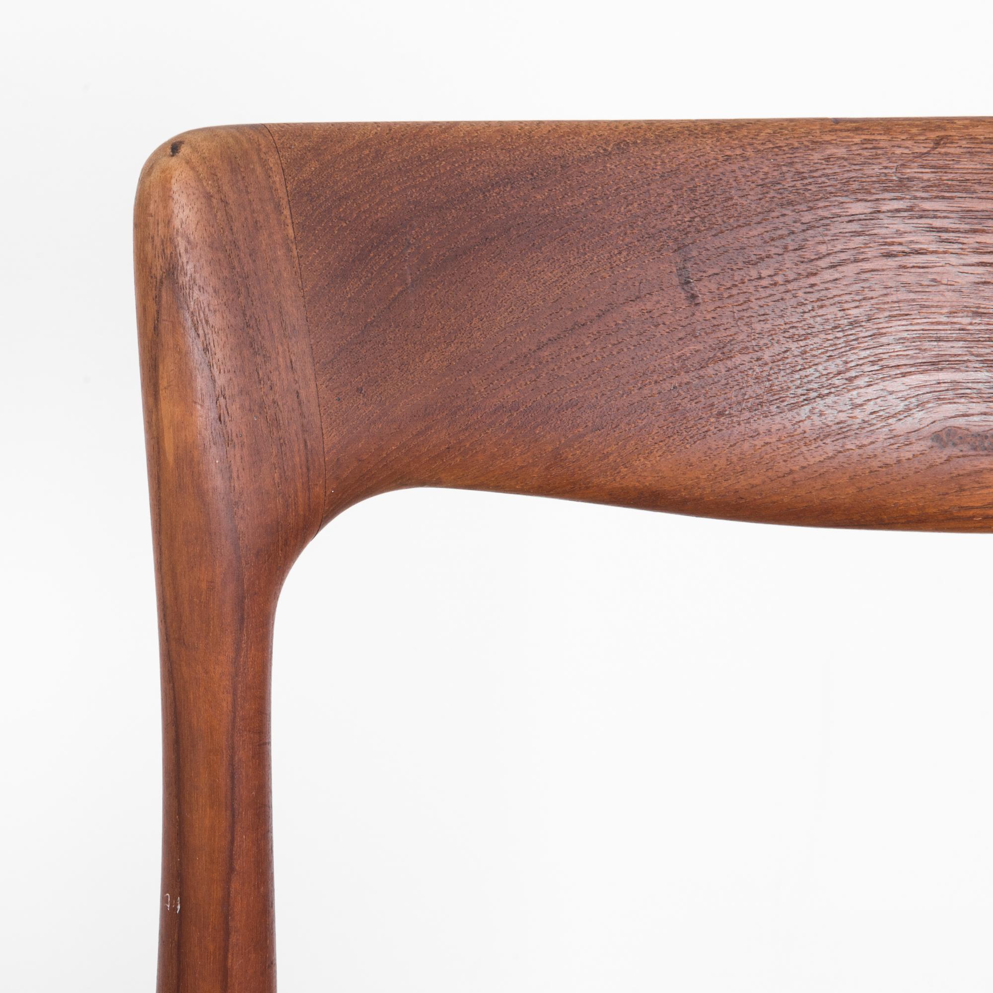 Fabric 1960s Niels O. Møller Teak Chair