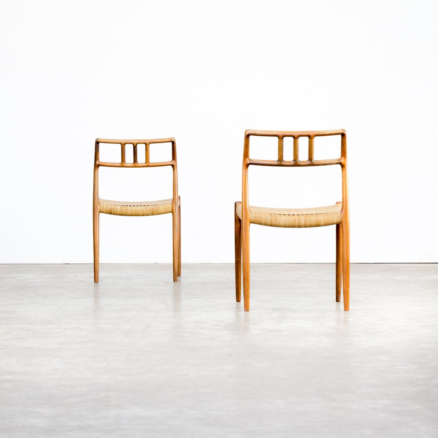 1960s Niels Otto Møller Model 79 Chairs for J.L Moller In Good Condition For Sale In Amstelveen, Noord