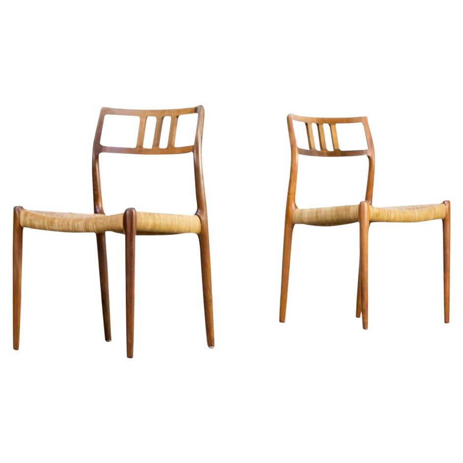1960s Niels Otto Møller Model 79 Chairs for J.L Moller For Sale